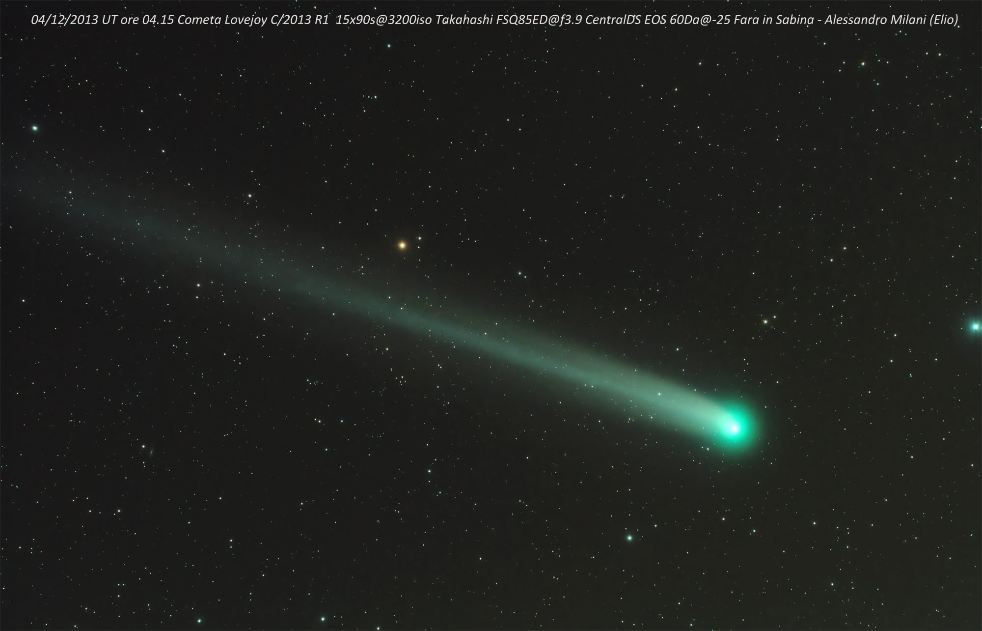Comet Lovejoy: my memory