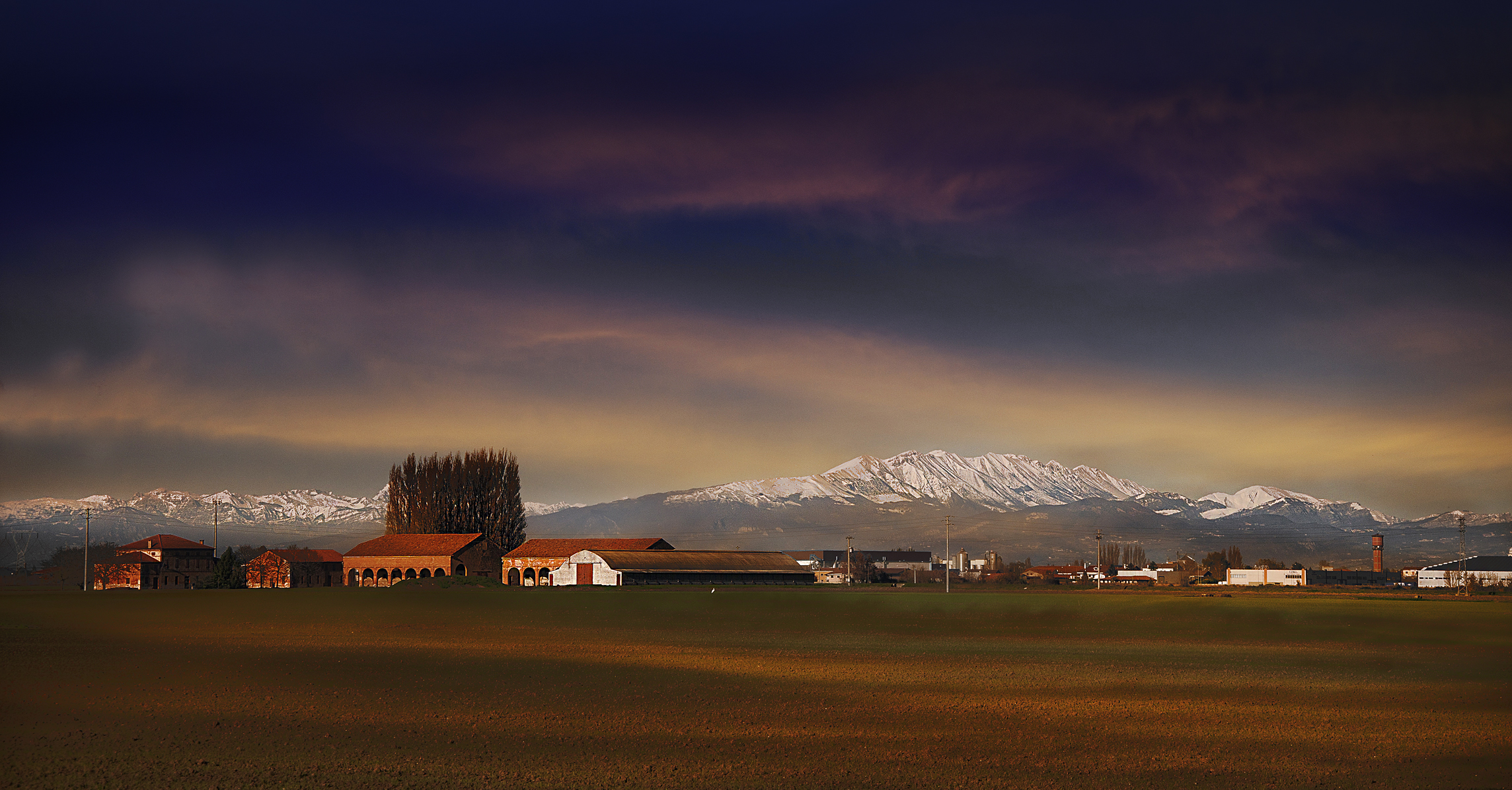 Clear winter afternoon.