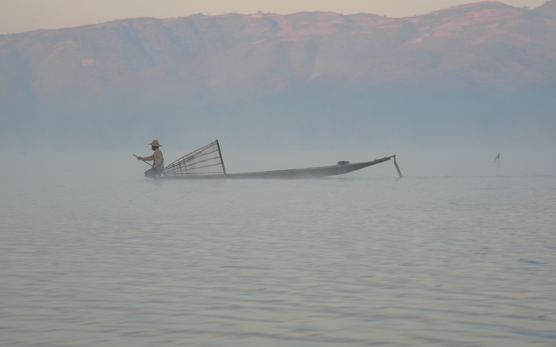 Sunrise over Lake Inle