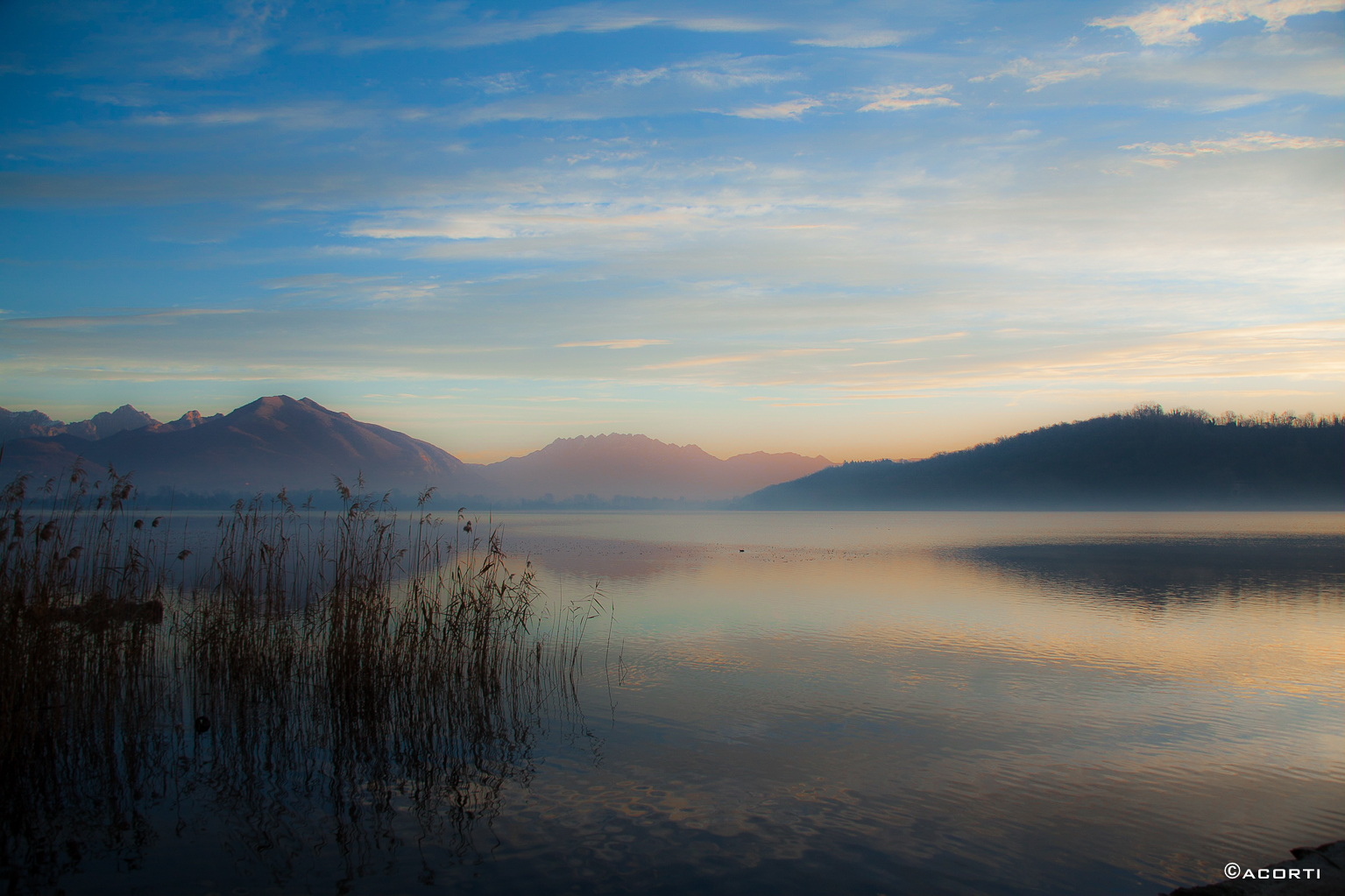 Alba lago di Alserio