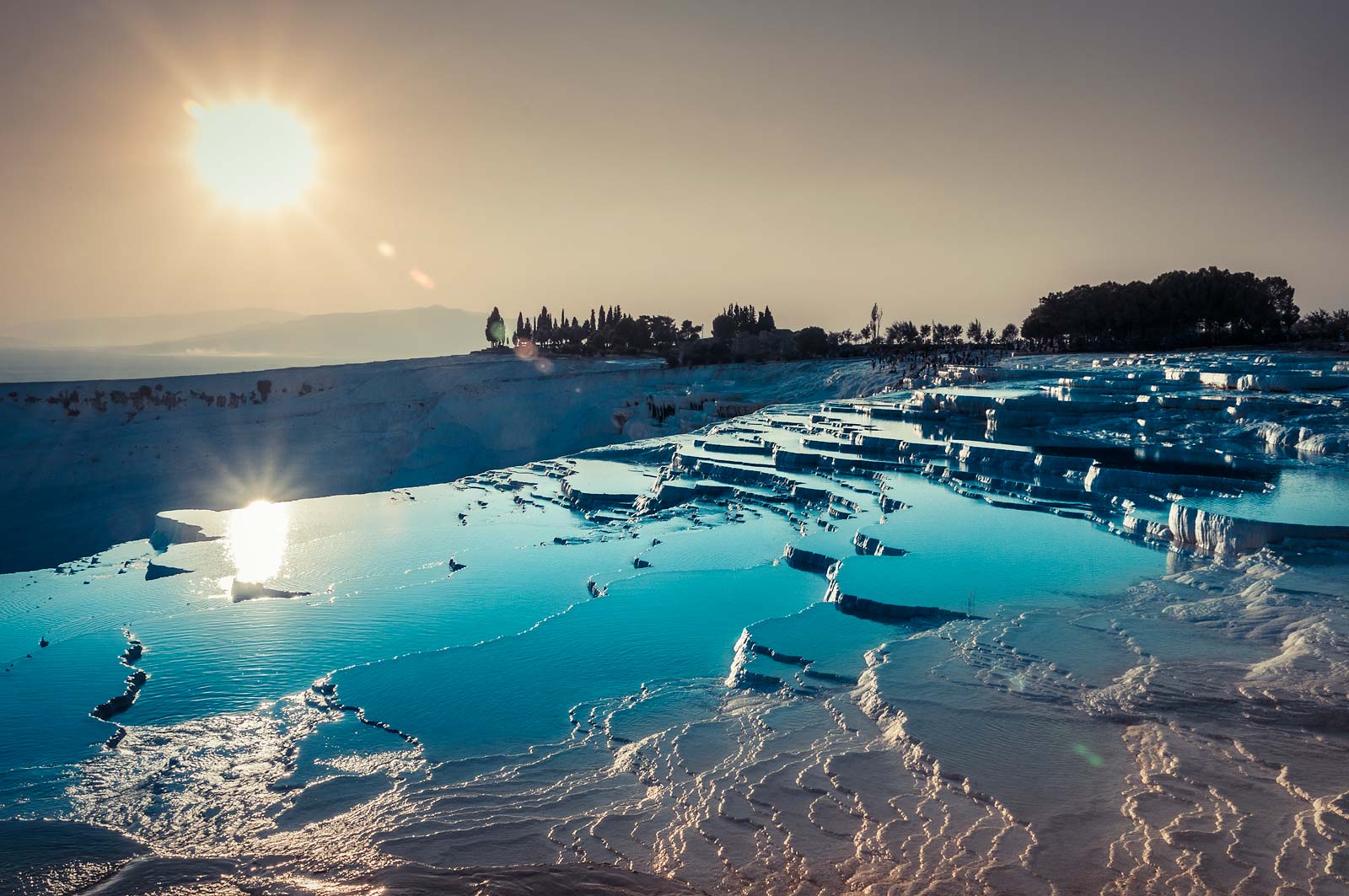 sunset in Pamukkale