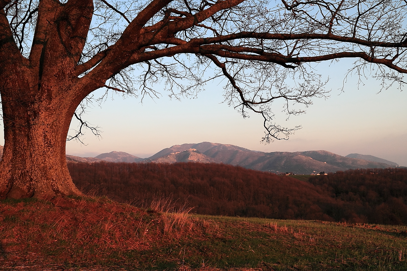 Panorama al tramonto