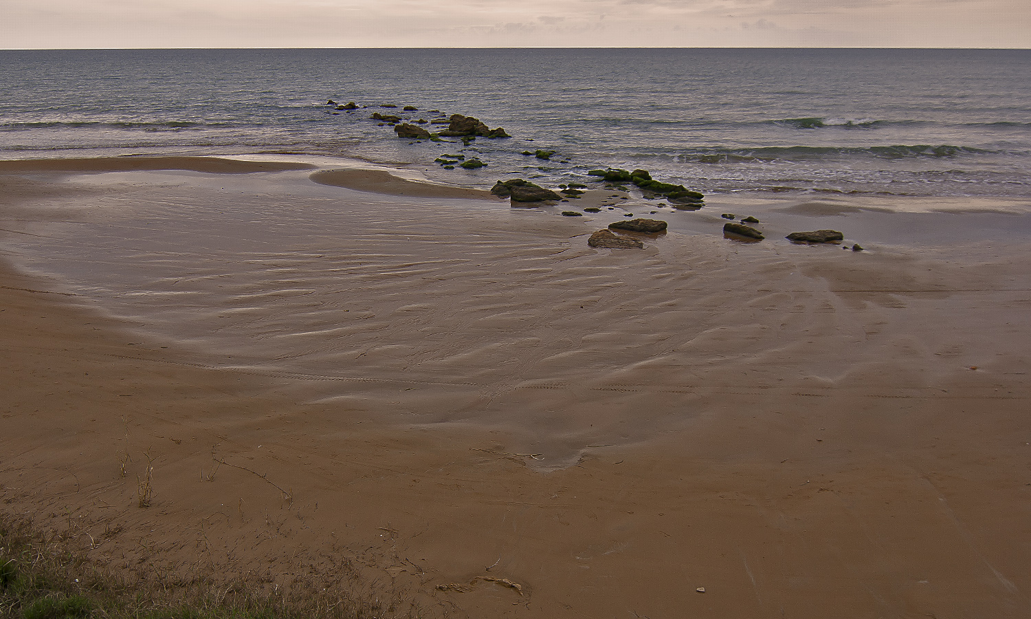 Spiaggia all'imbrunire