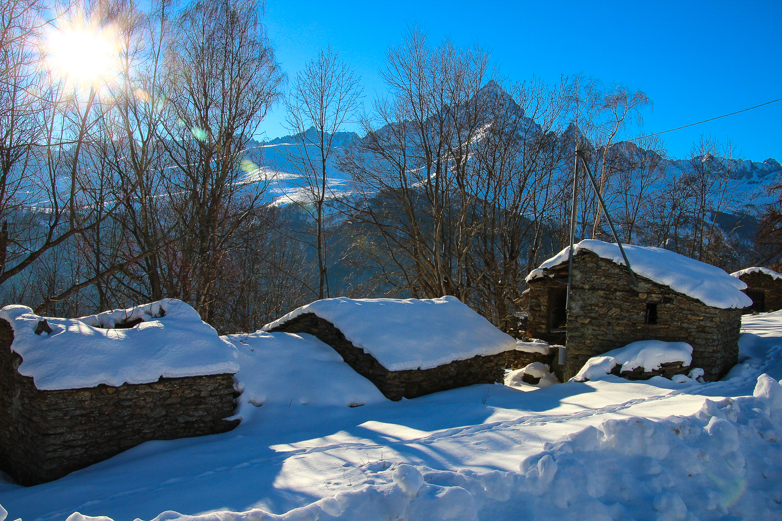 The Monviso from Serre di Ostana