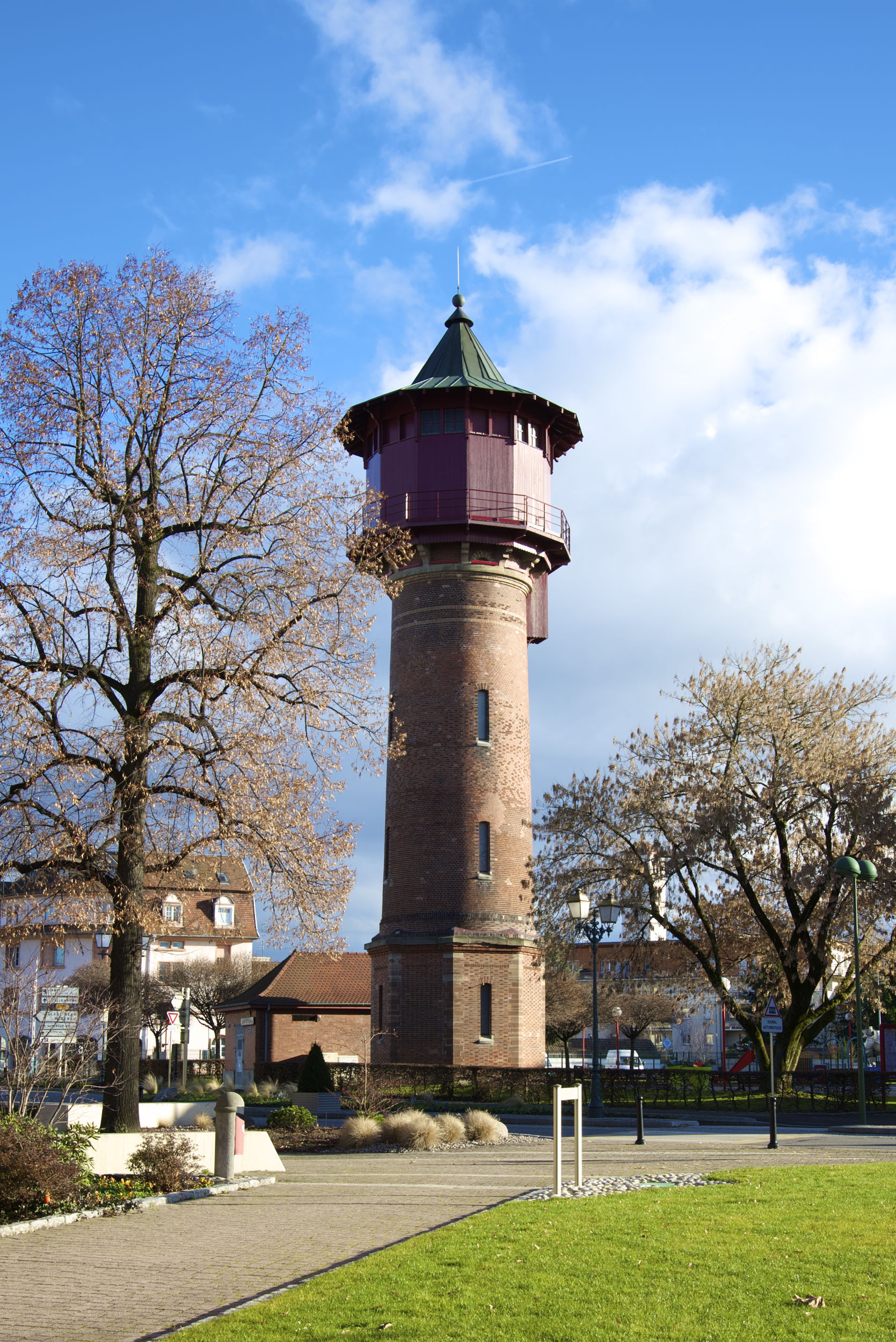 A lighthouse in the city