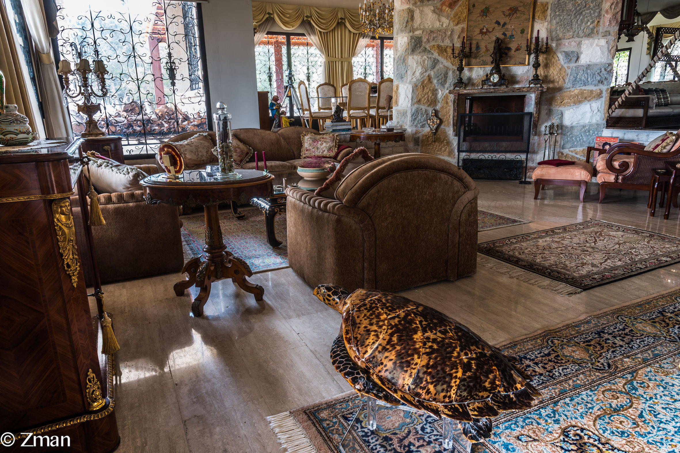 Looking At The Sitting and Fireplace