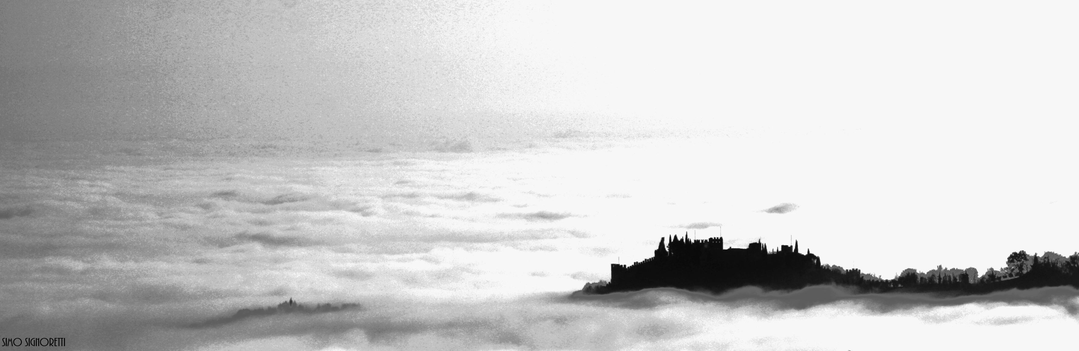 castello di marostica tra la nebbia