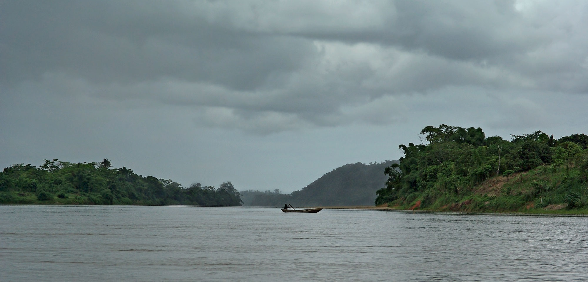 In the dugout to Pakambo, Madagascar