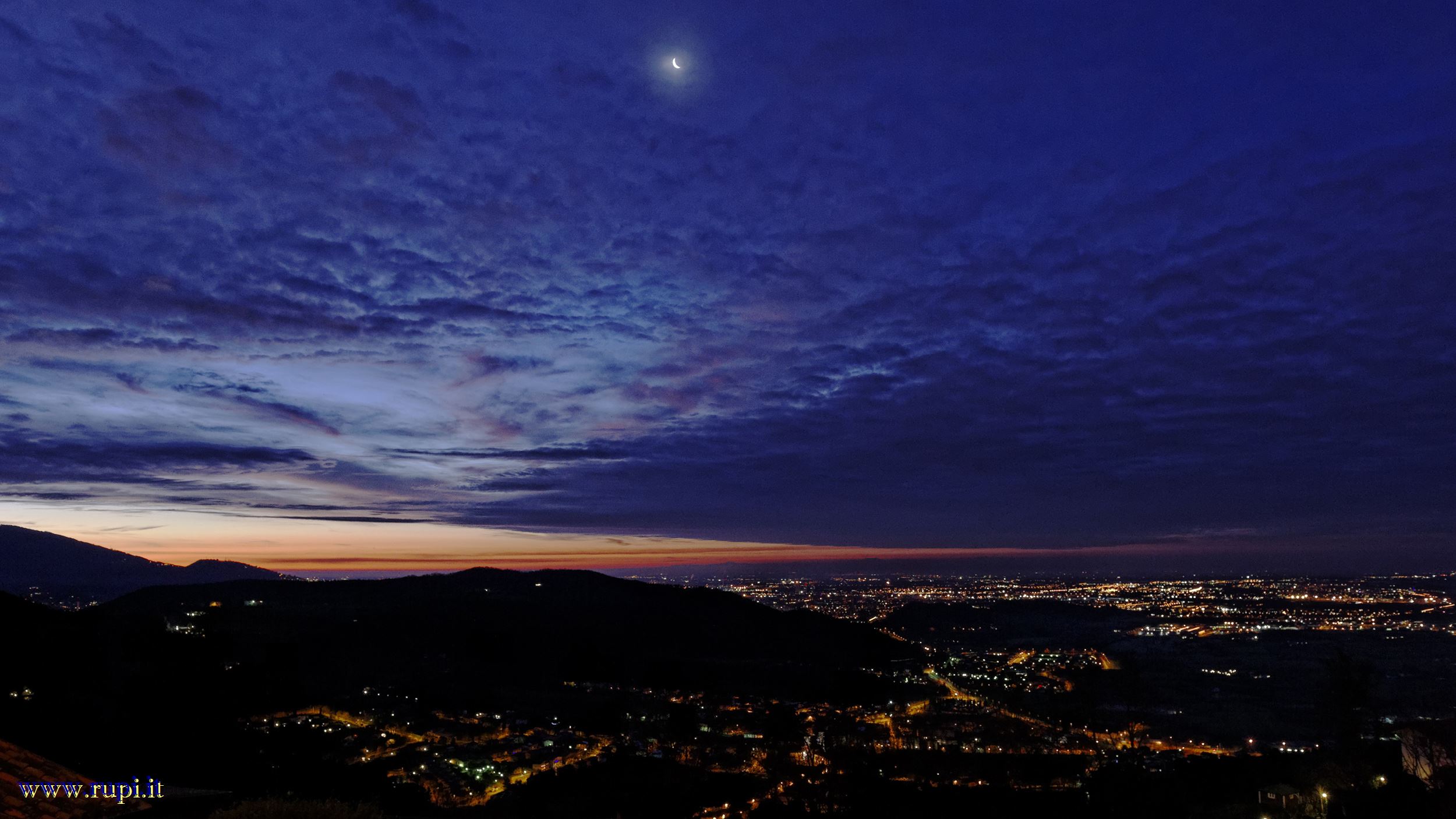 The sunrise and the moon