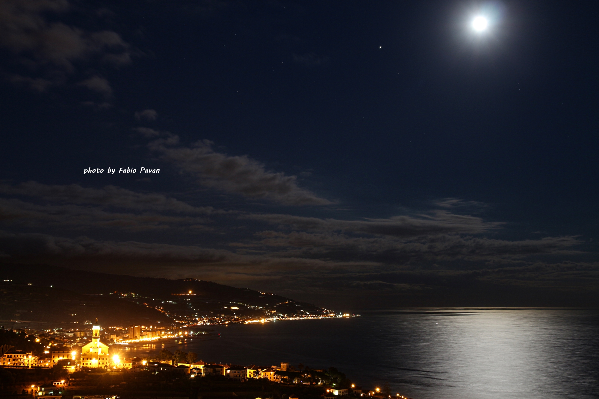 Bussana and Arma di Taggia under the moon ....