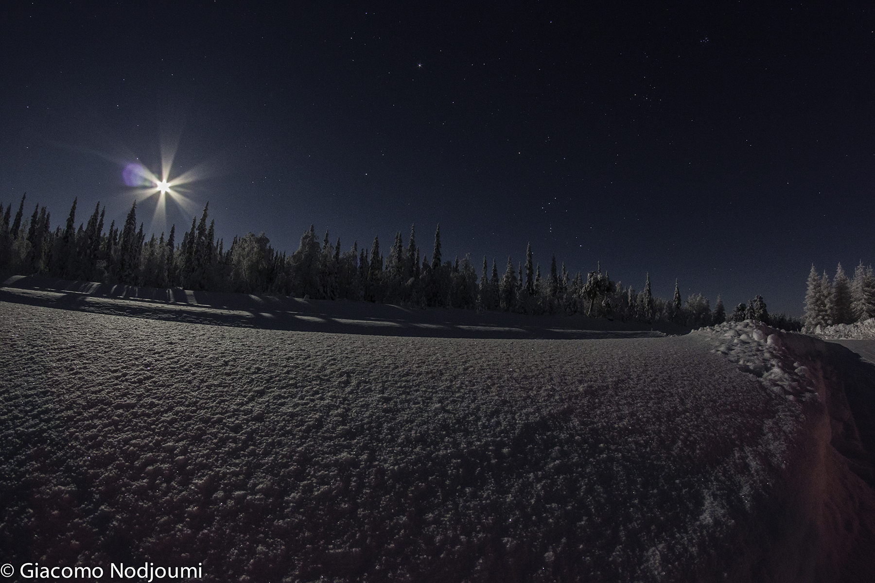 Full Moon, Jupiter, Orion