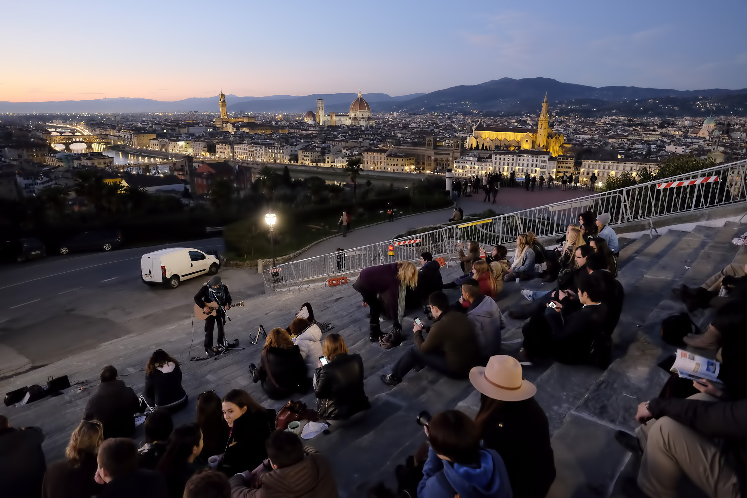 Live music at sunset ...