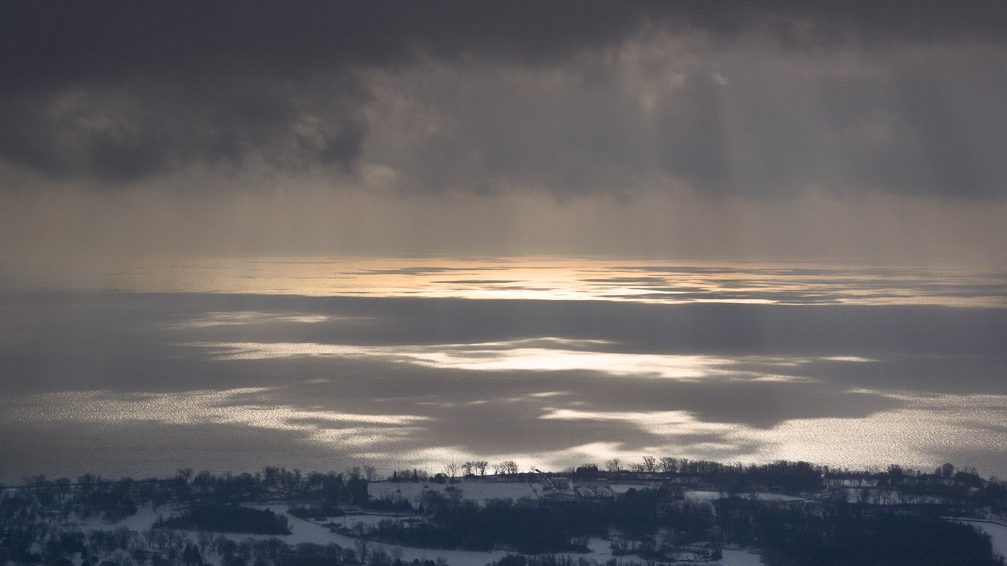 Vista del lago Ontario dalla CN Tower di Toronto