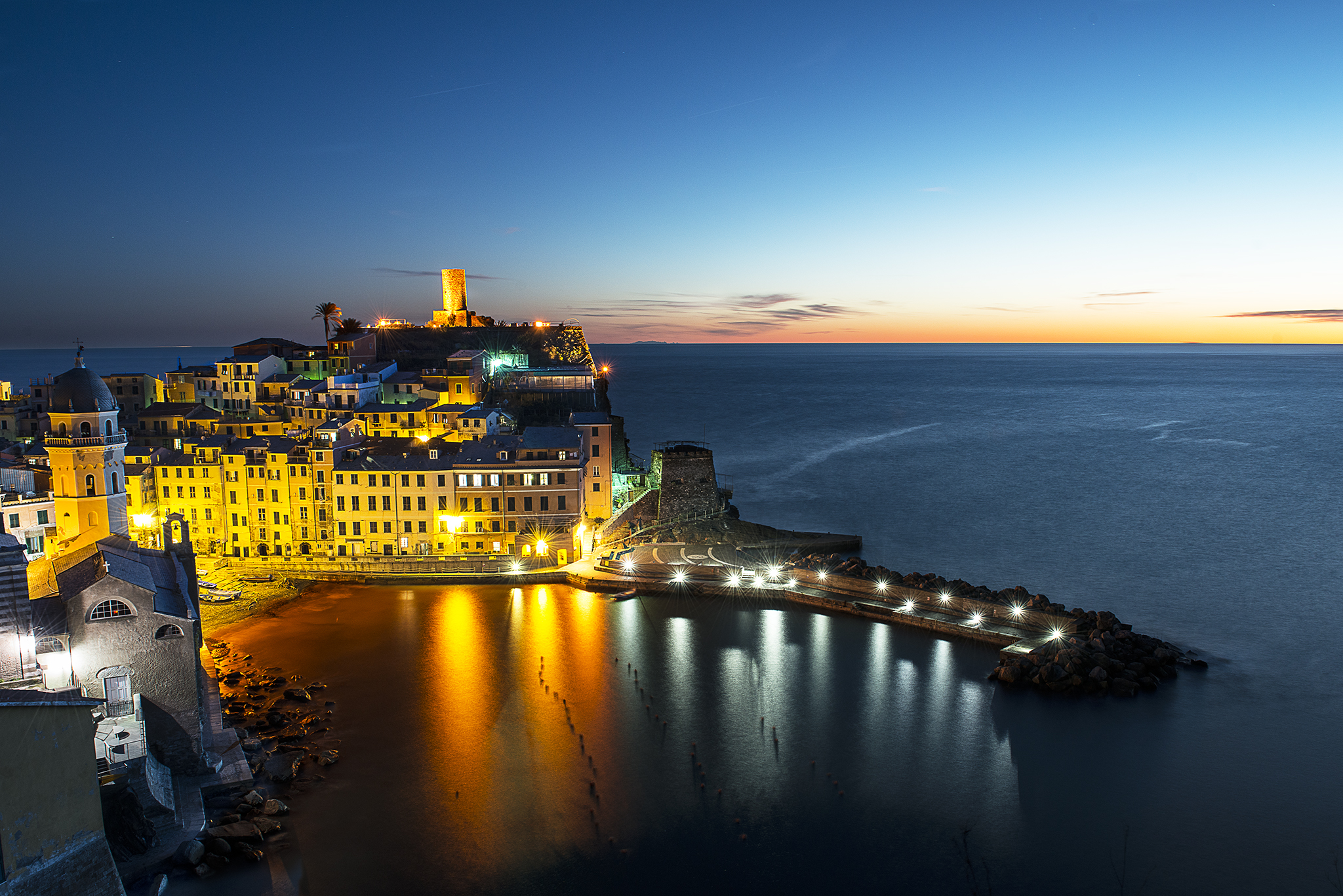 Vernazza blue hour