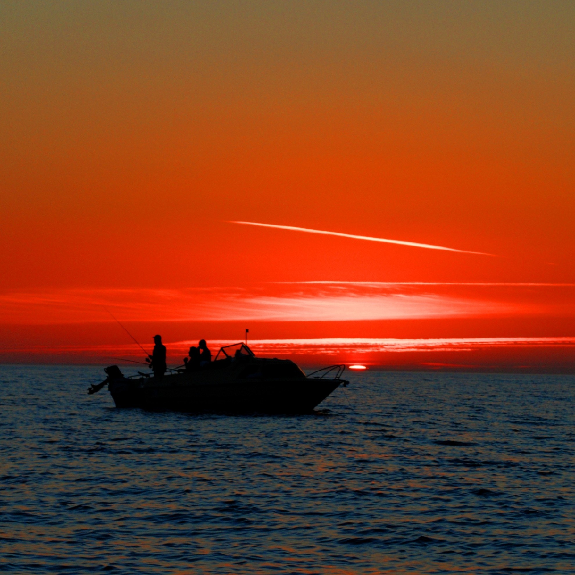 Sunset fishing for squid!