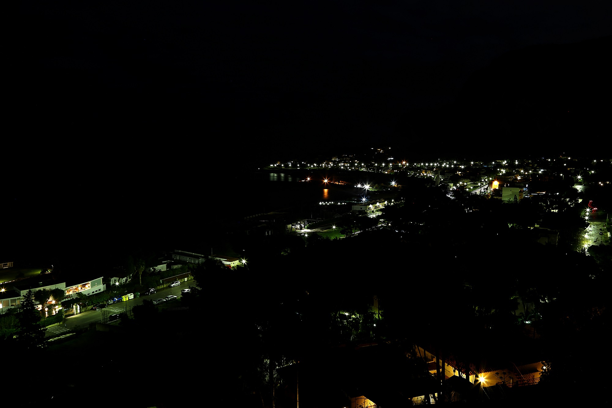 Night Scenery Road to the Shrine of Santa Rosalia