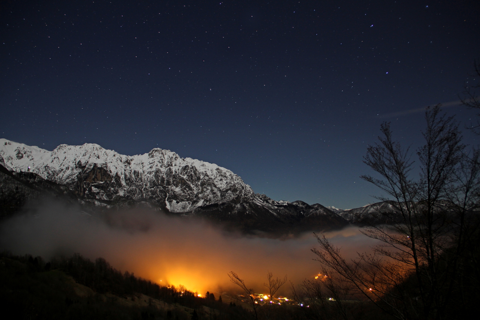 Night mists in the valley Leogra