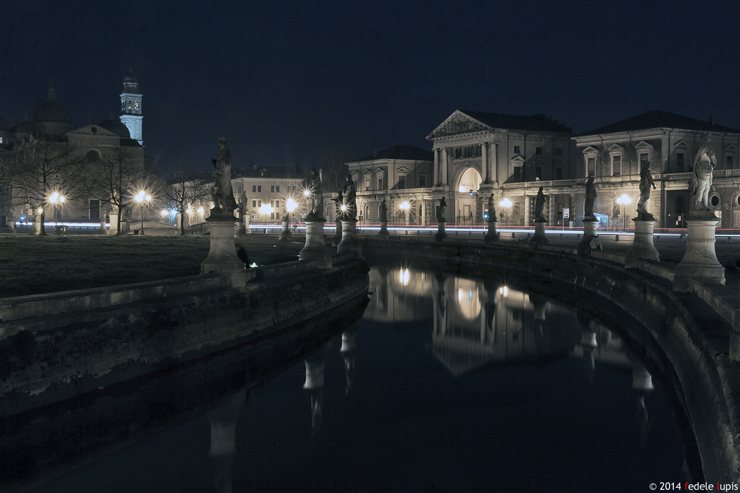 Padova, notturno. Prato della Valle.