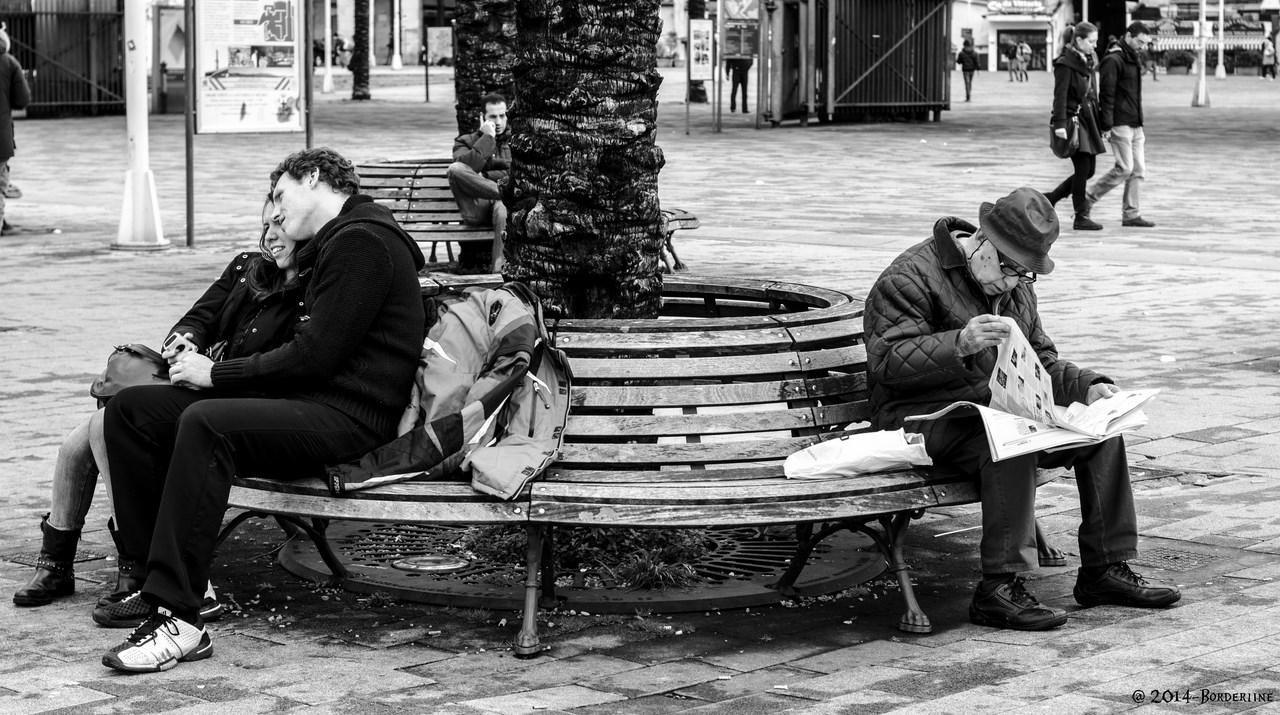 Les amoureux des bancs publics - avant et après - bra...