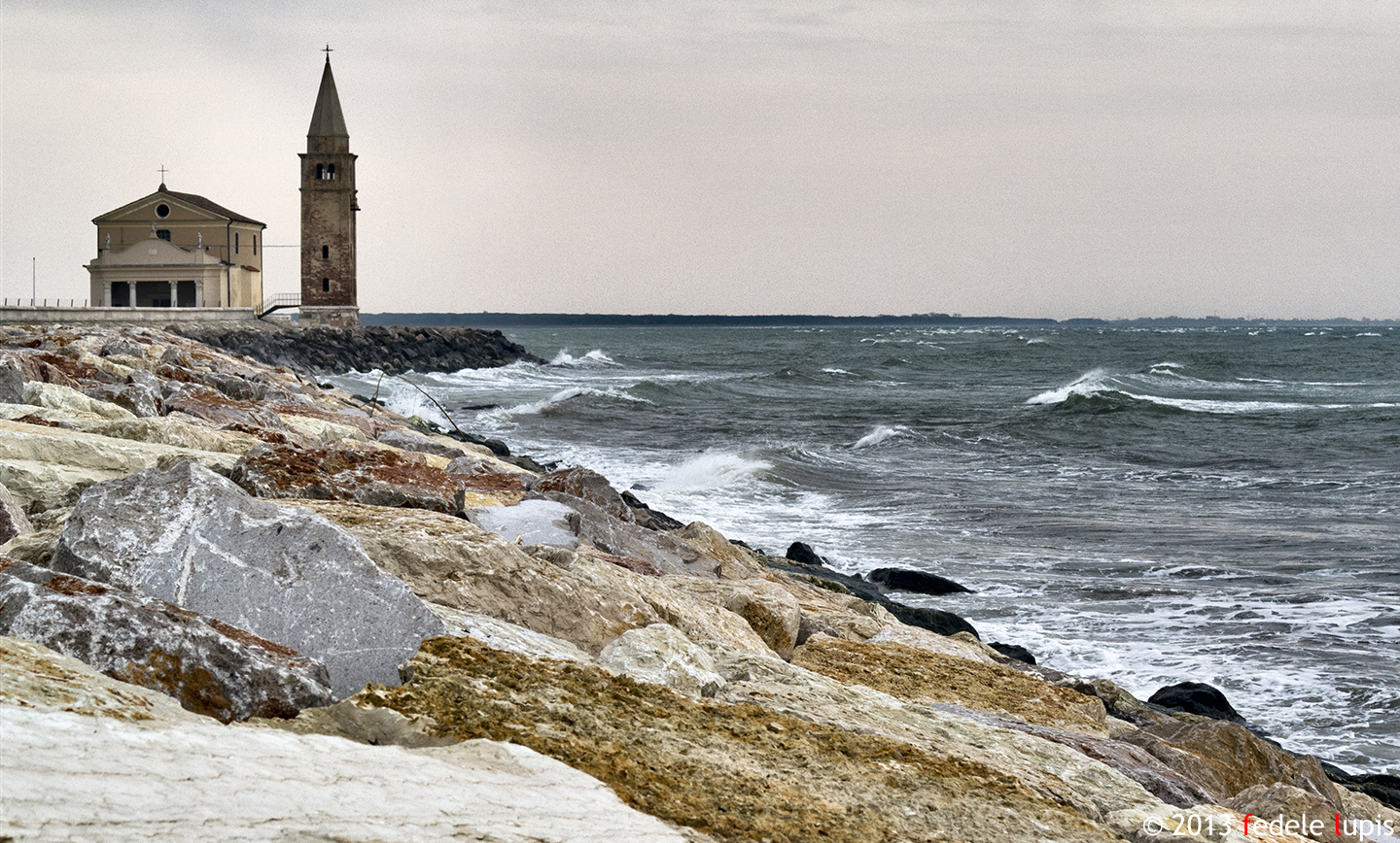 Caorle winter. Levante Beach.