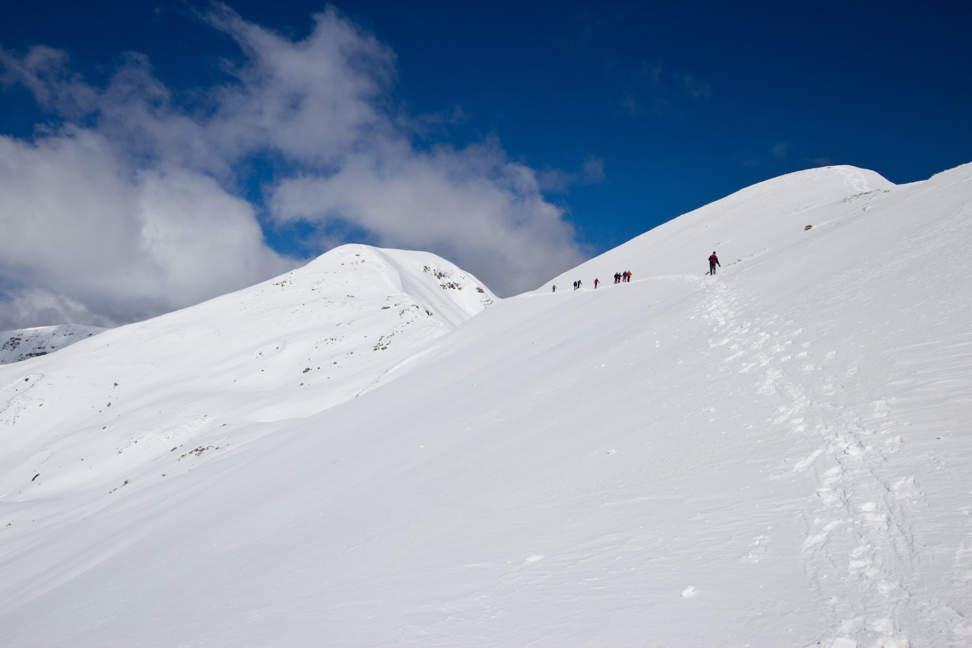 Poggio and the bare mountain in January