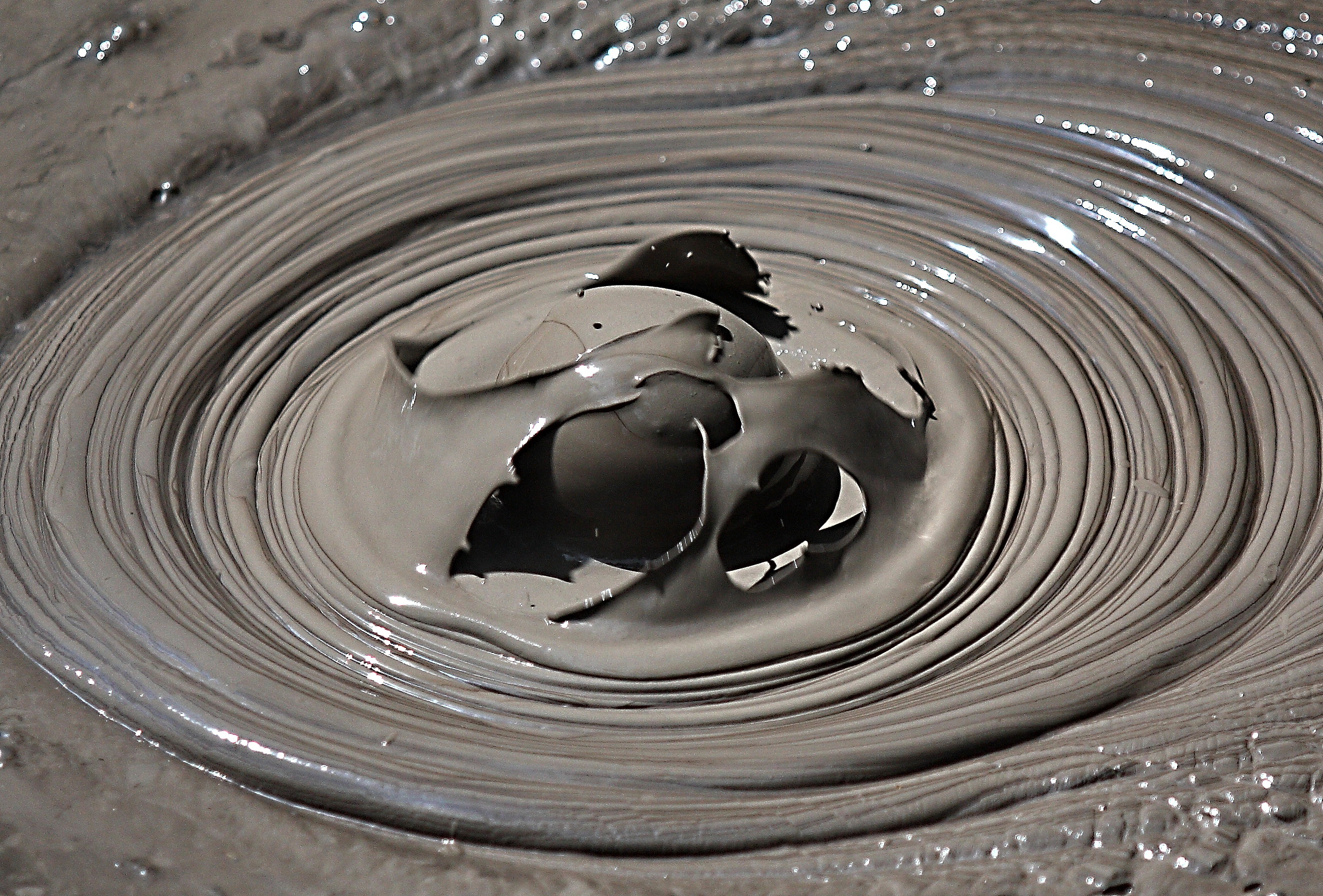 bubbling mud