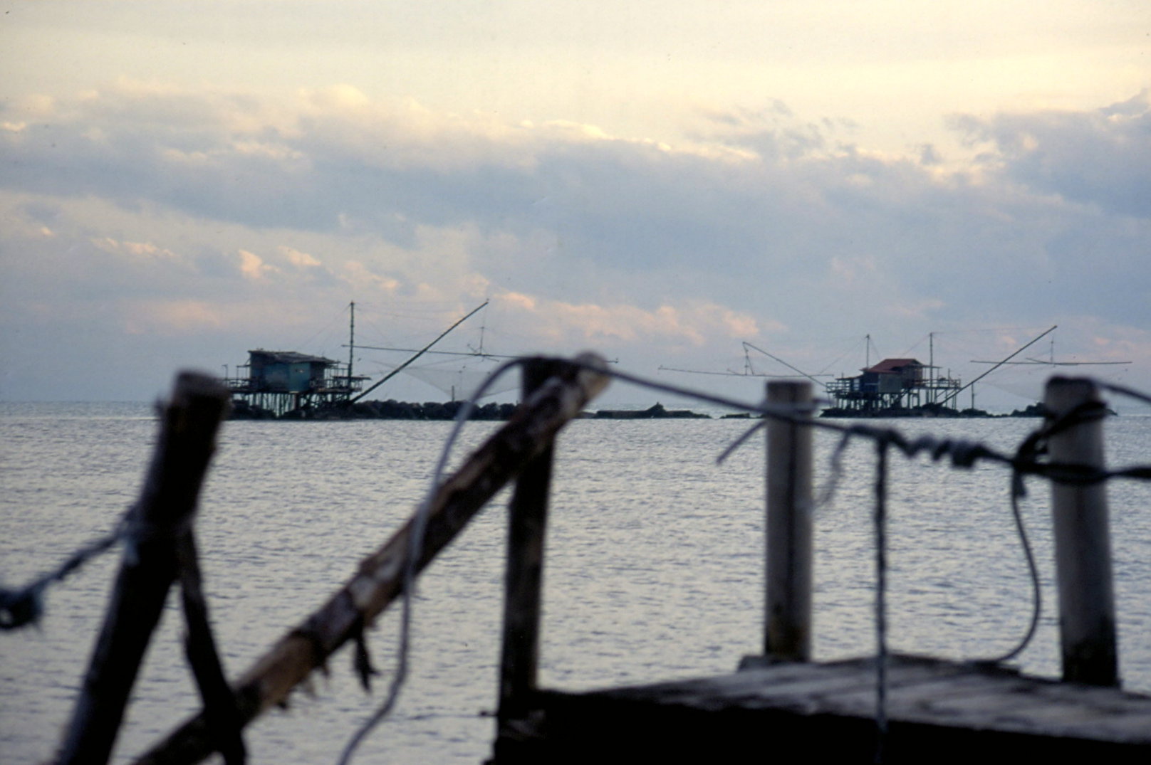 Capanni di pescatori alla foce dell'Arno