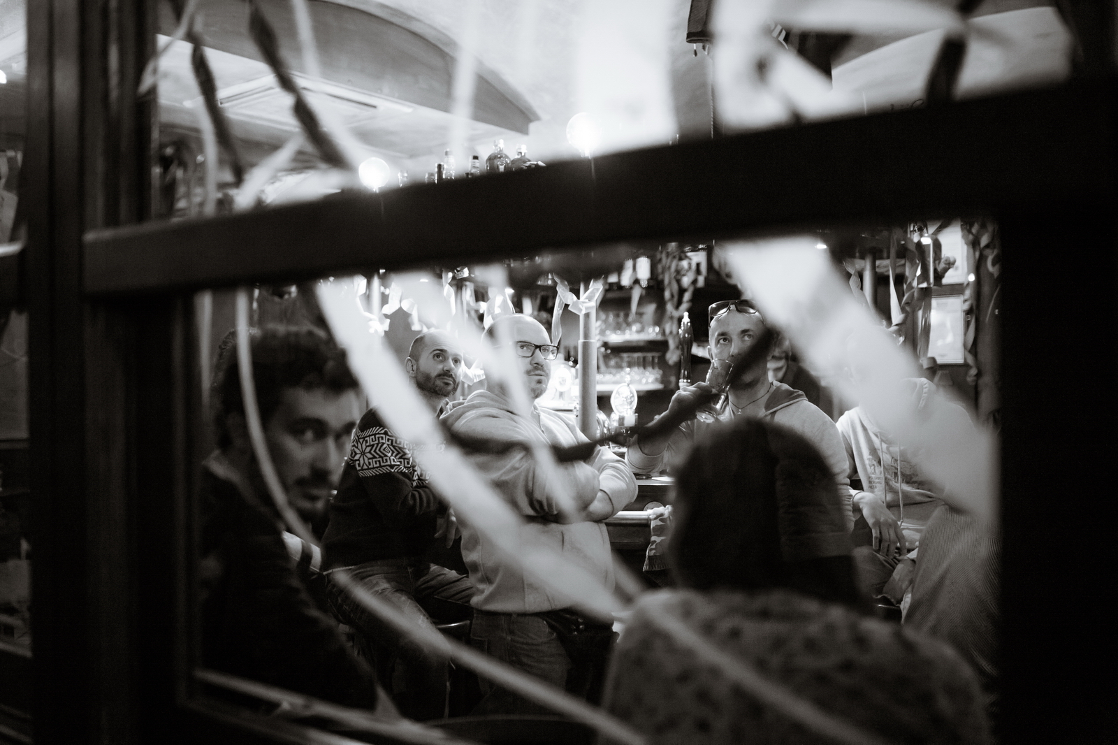 Men in the company at the bar