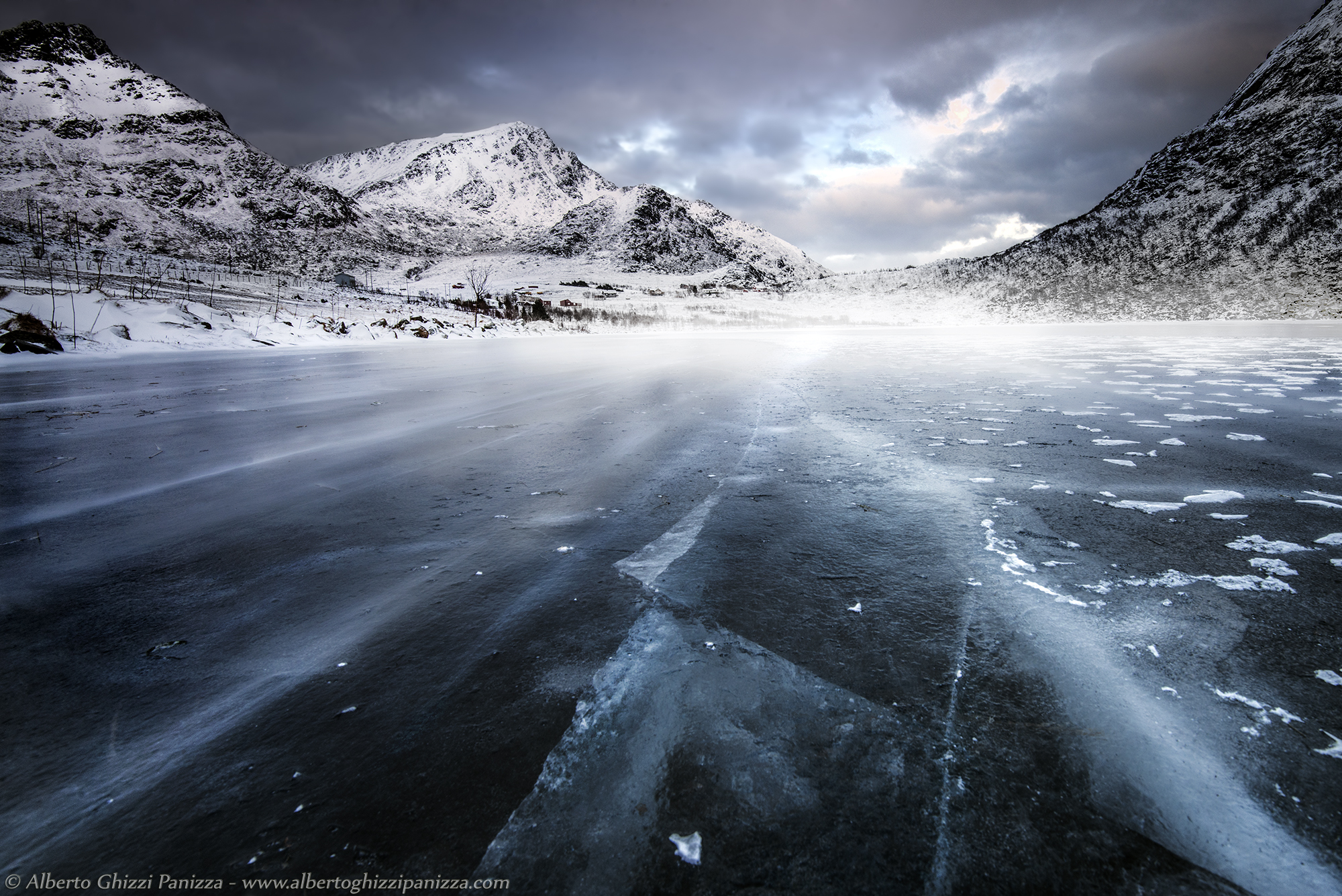 Wind chill on the frozen lake