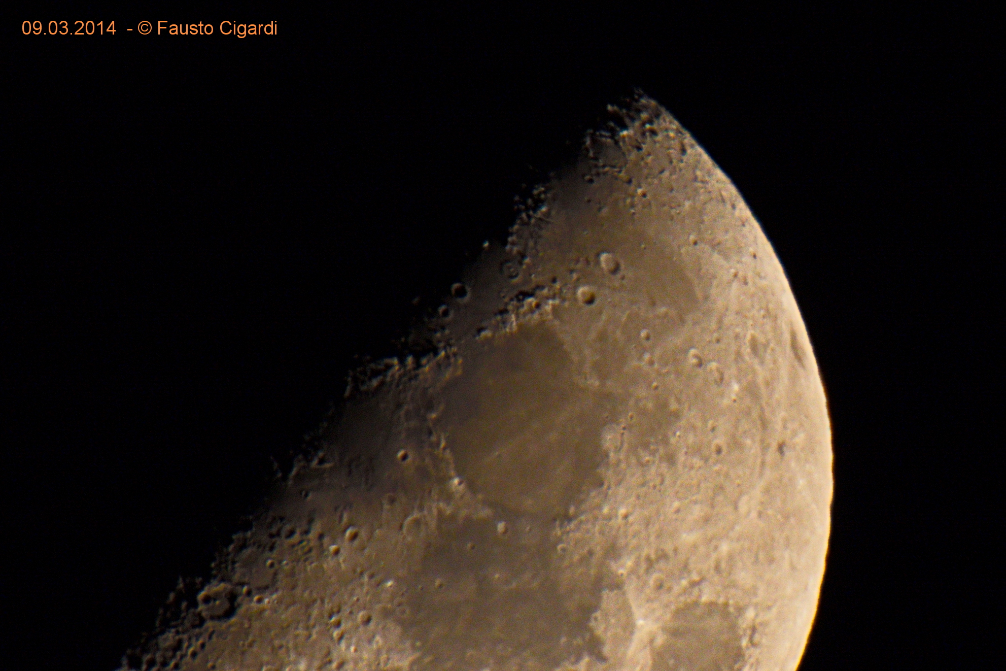 Detail of the moon from my kitchen