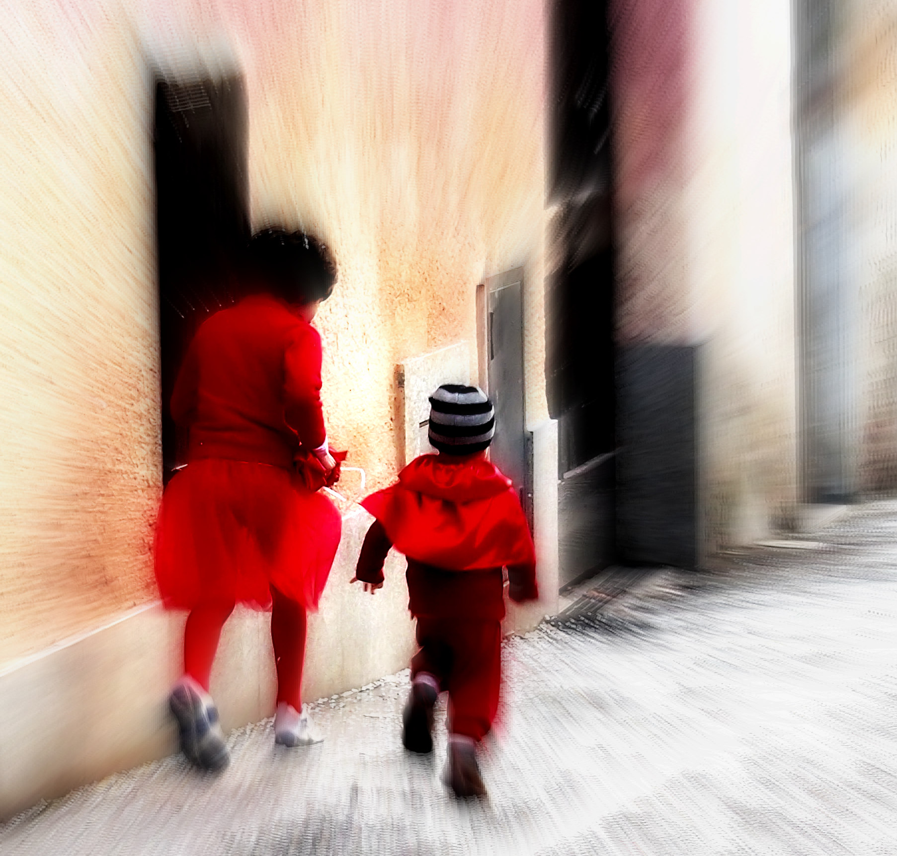 racing towards the end of the carnival ...........