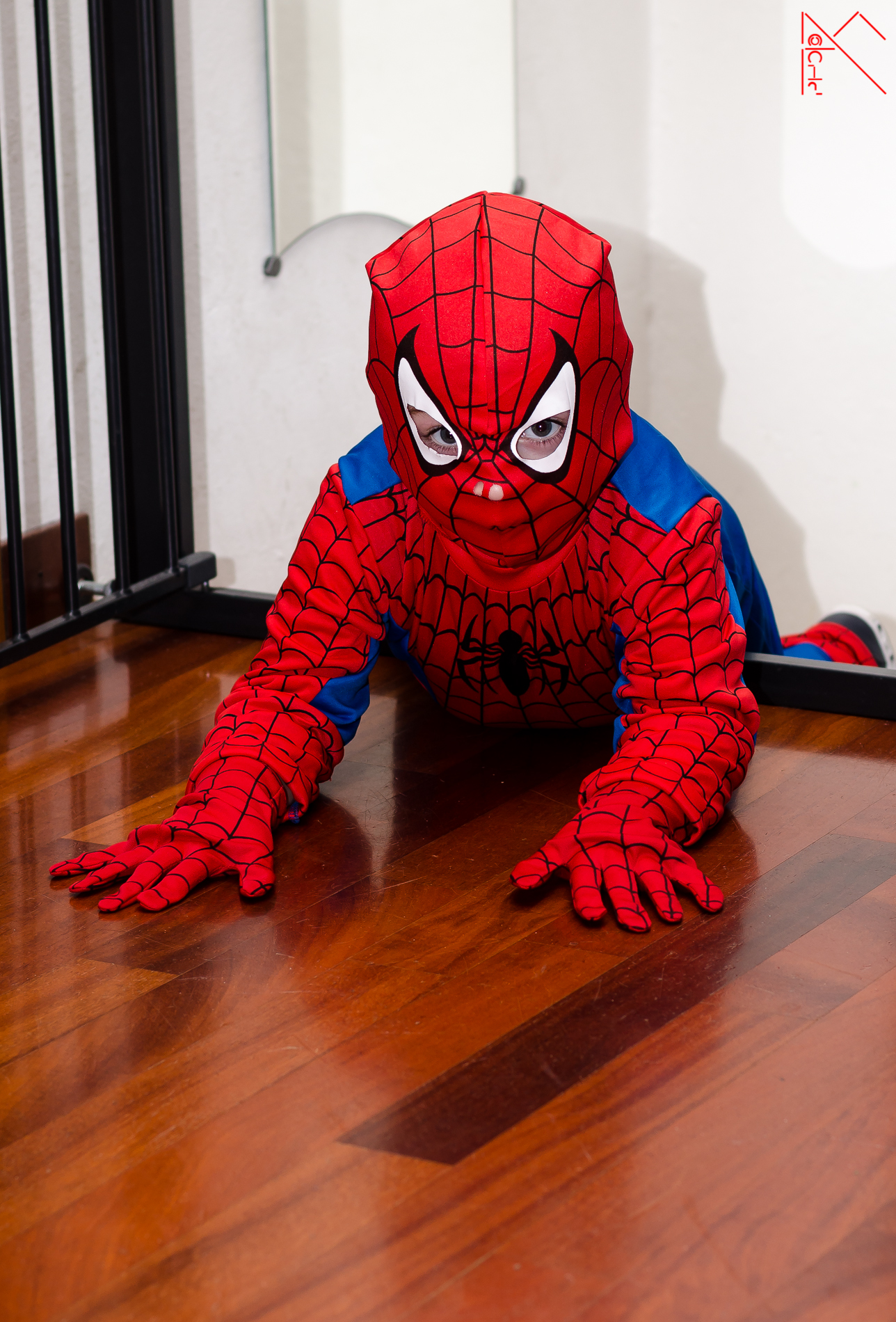 His first climbing ...