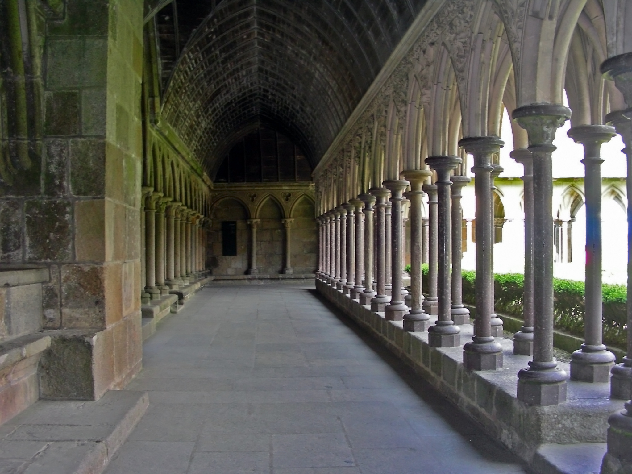 Cloister of the Basilica of Mont Saint Michel