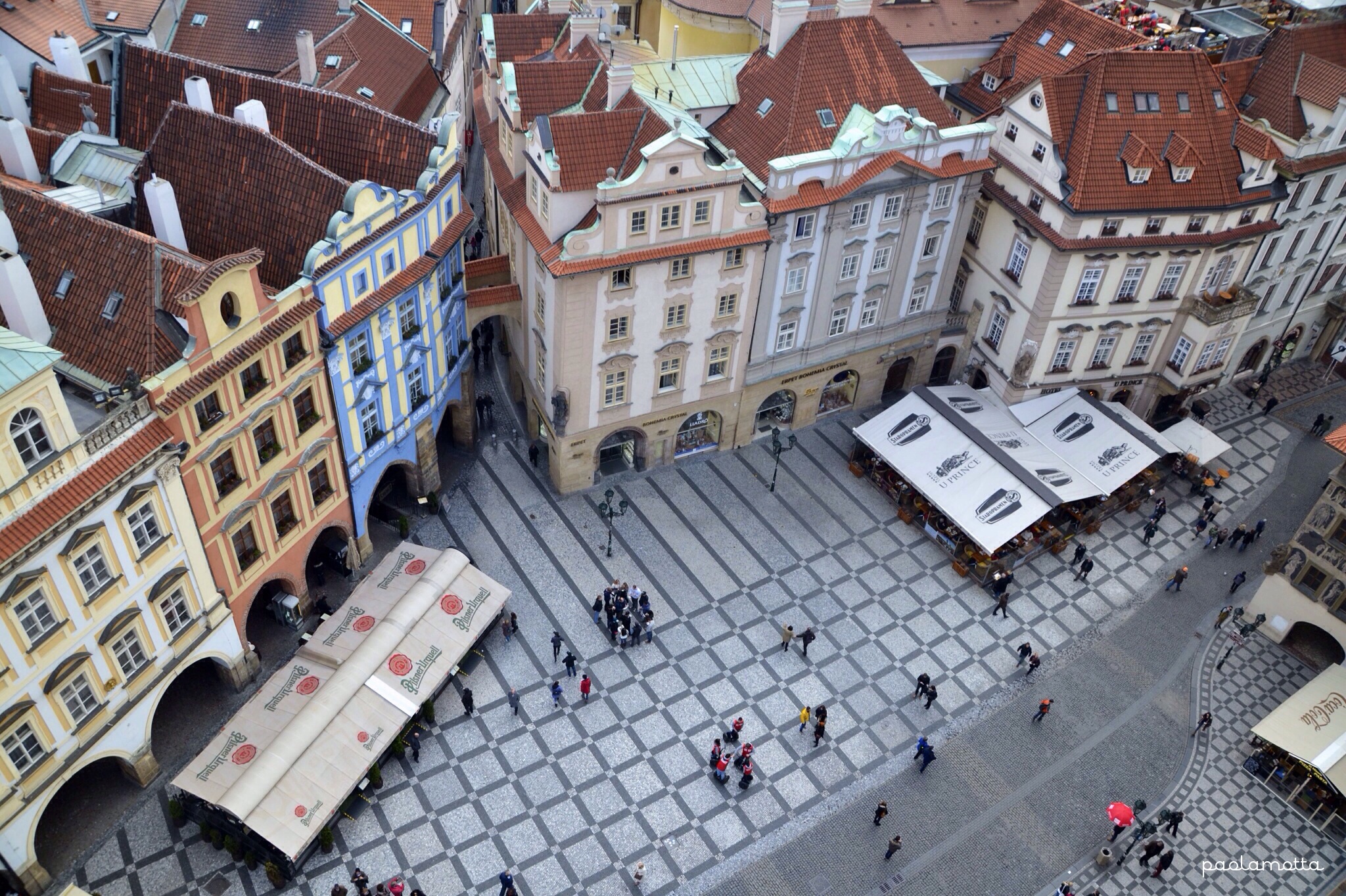 Panorama dall'alto dell'orologio astronomico