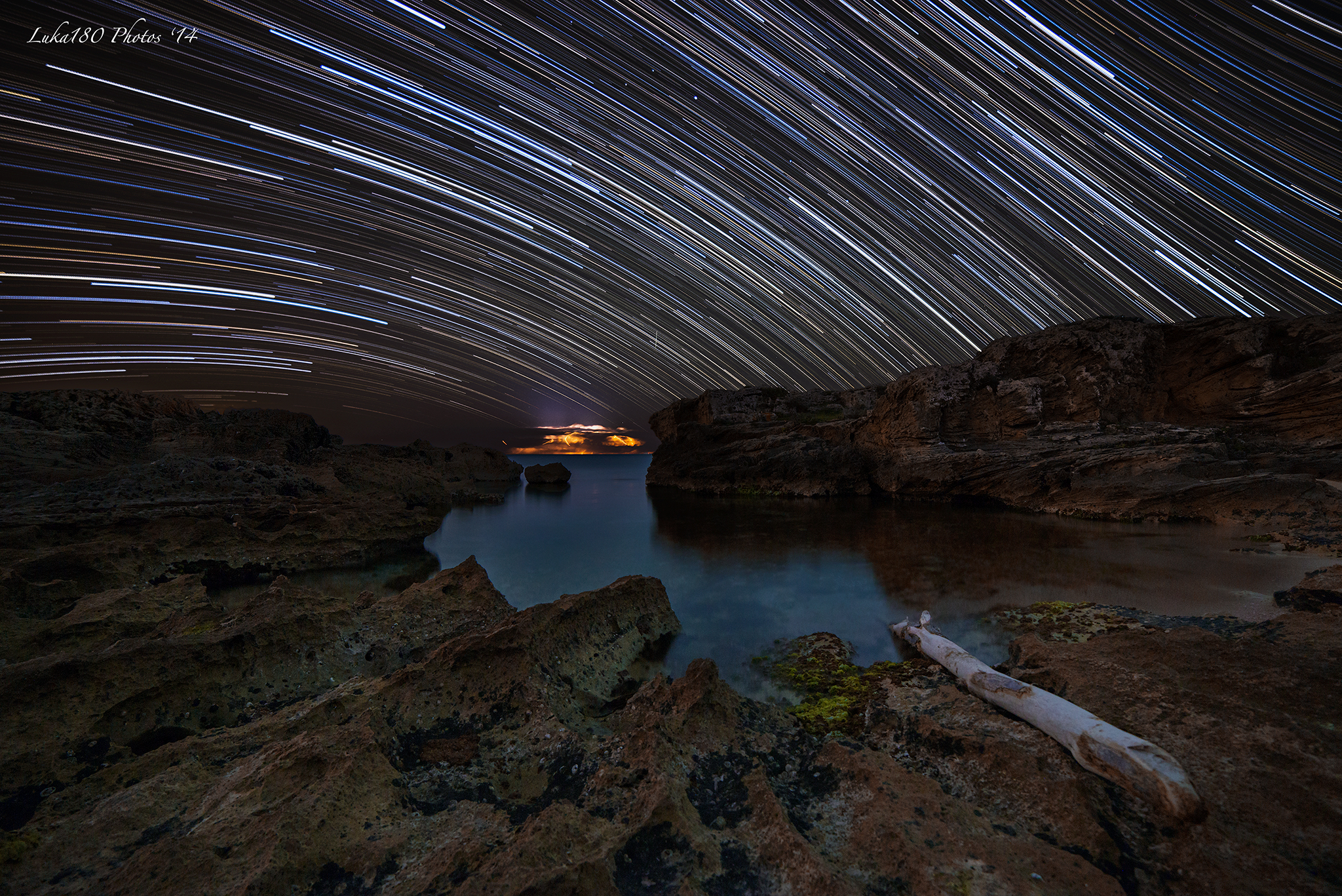 Startrail & Lightning