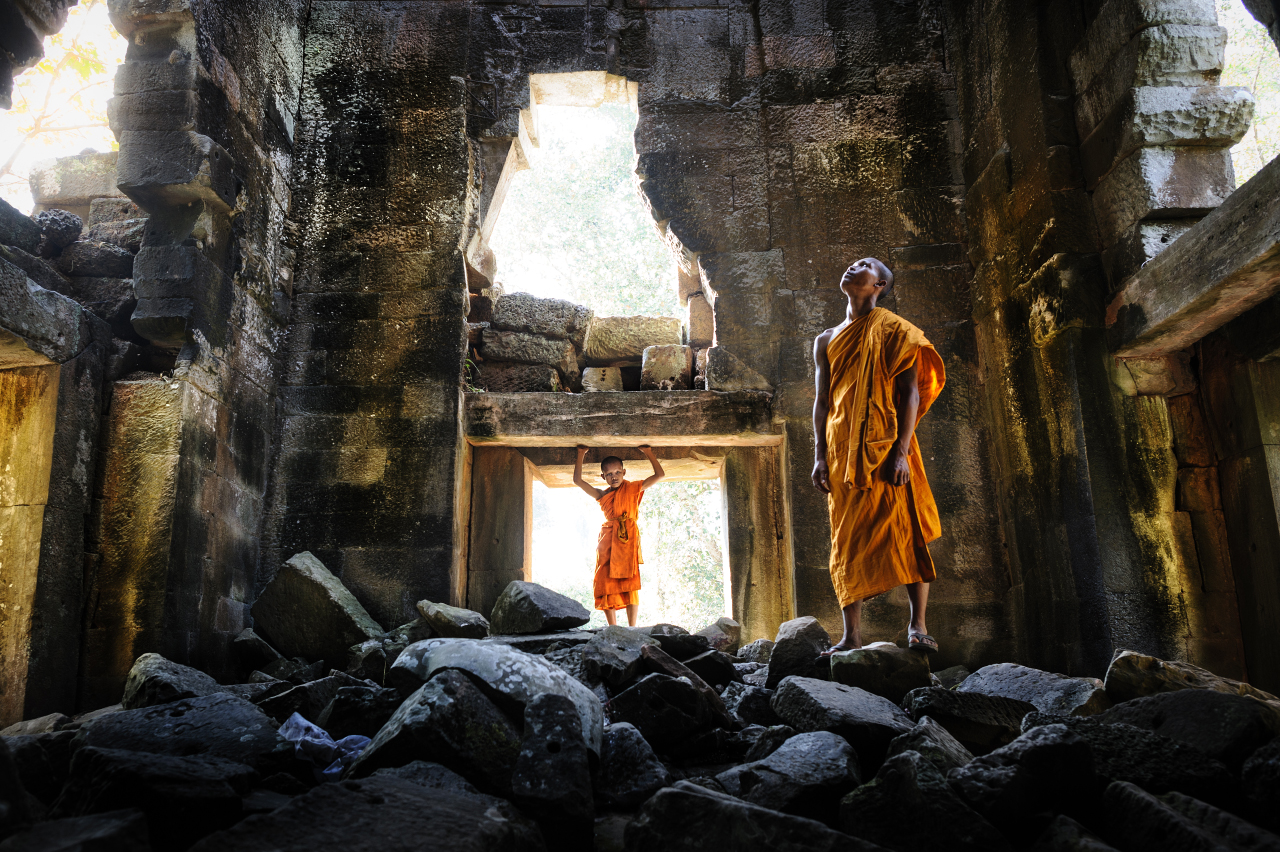 Naga and Buddha, Cambodia