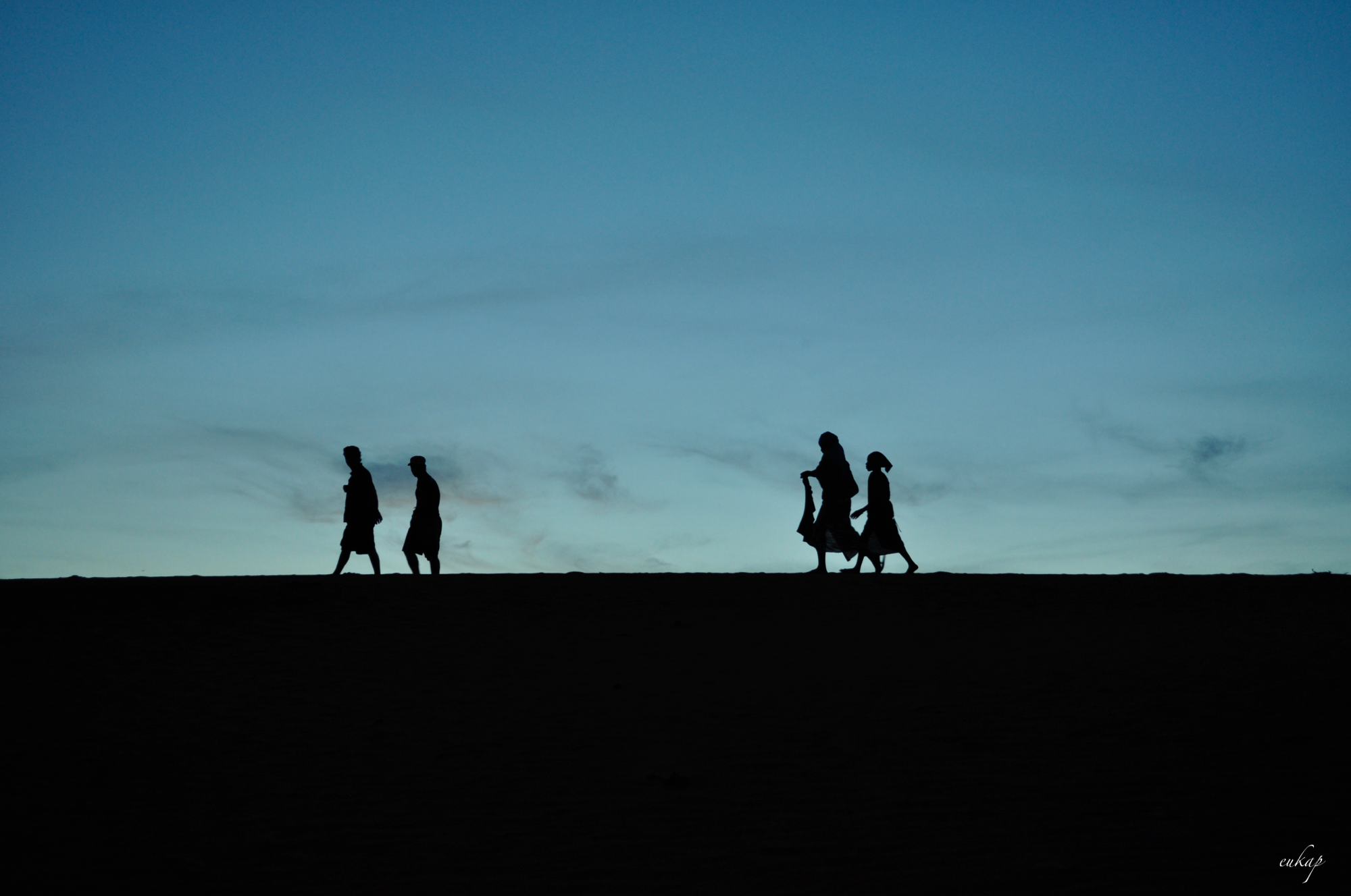 Walking in the desert