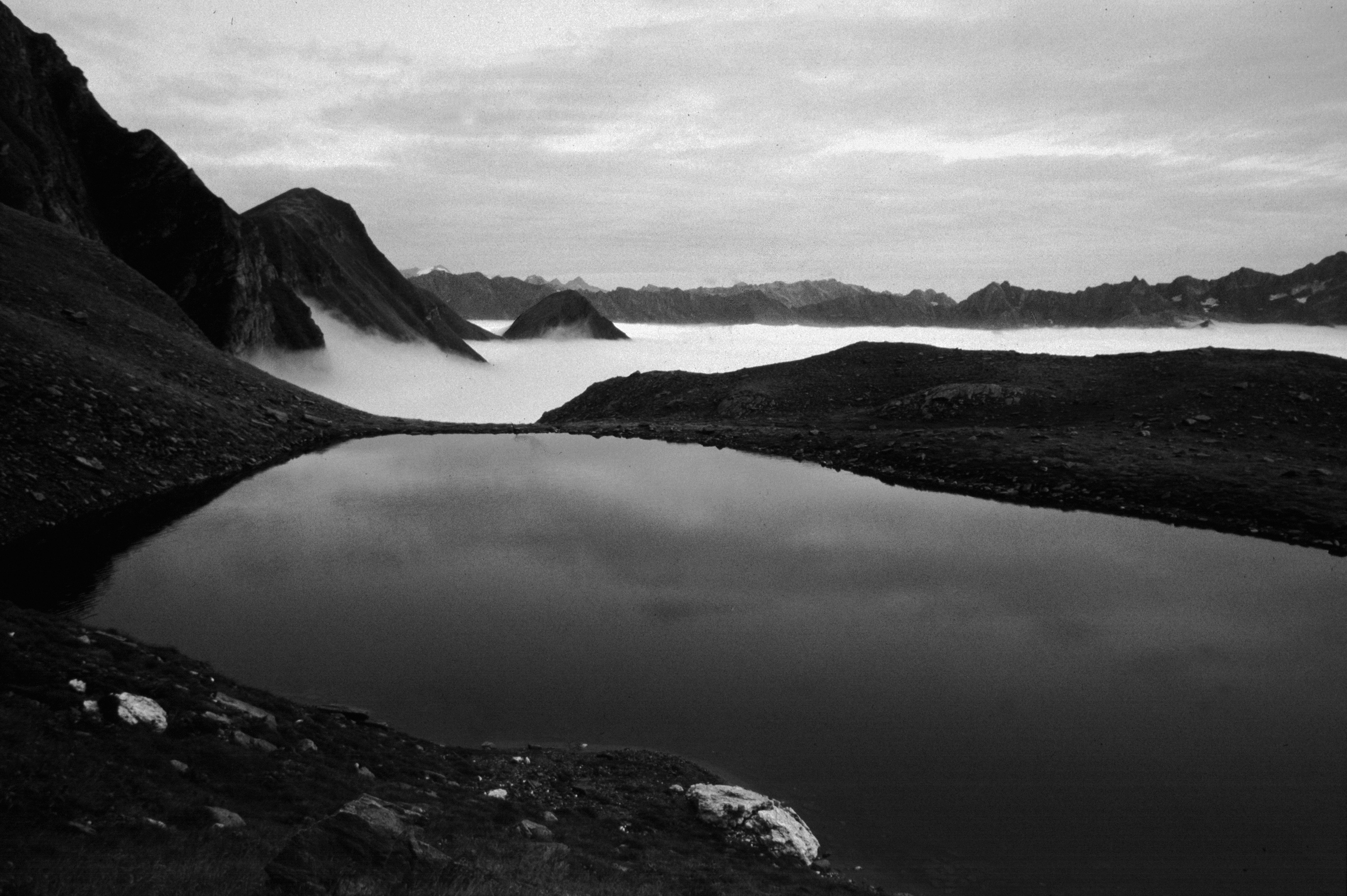 Fog on the Lake Ritom