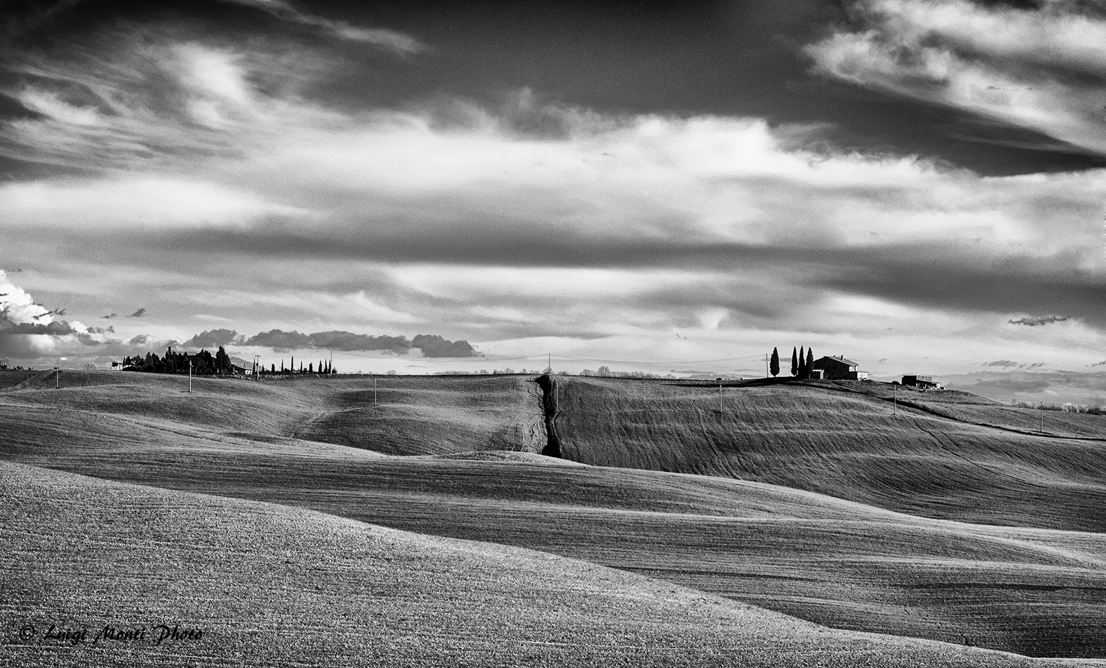 Val d'Orcia in Black and White