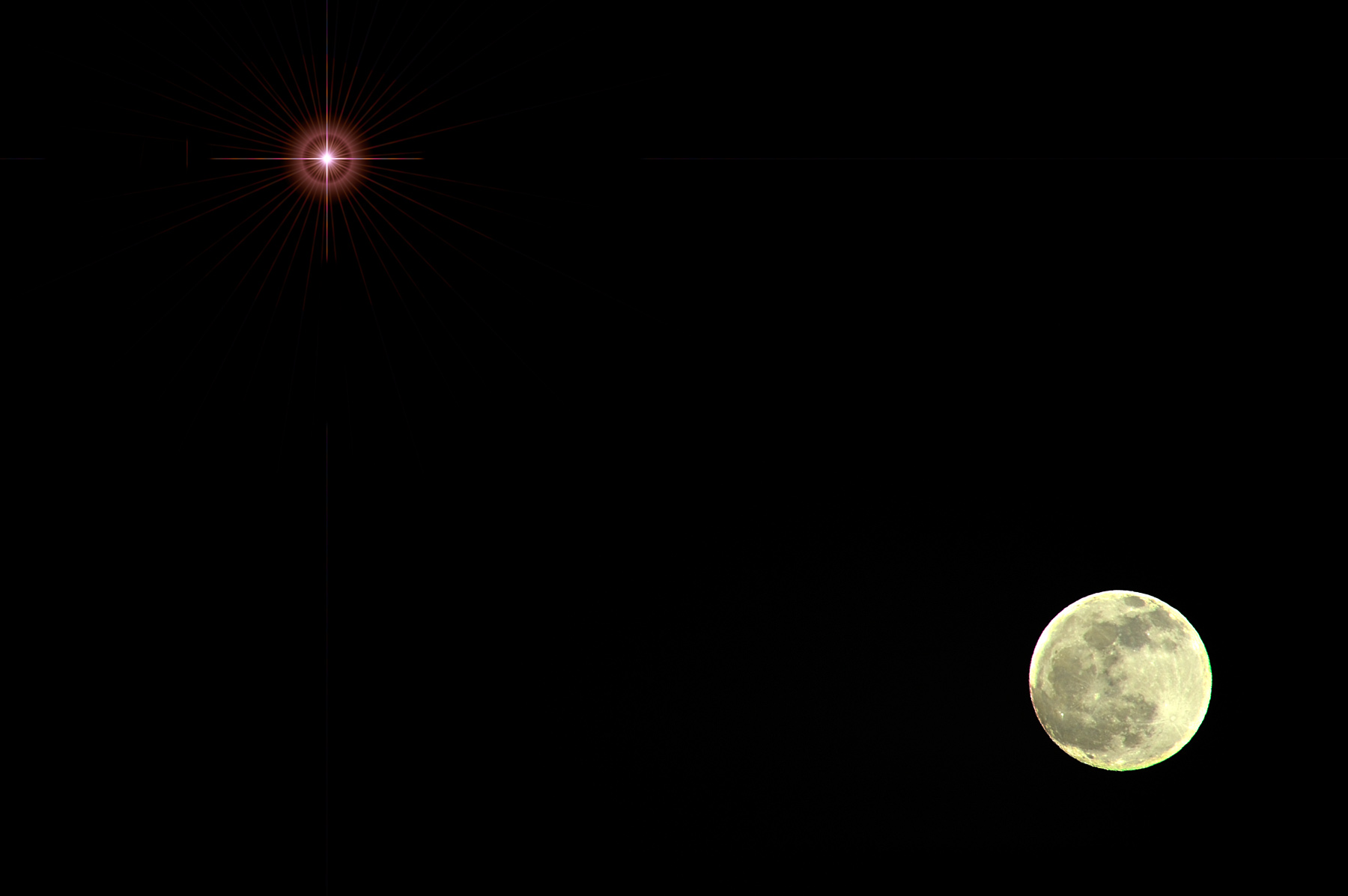 Luna e Marte congiunzione del 14 aprile 2014