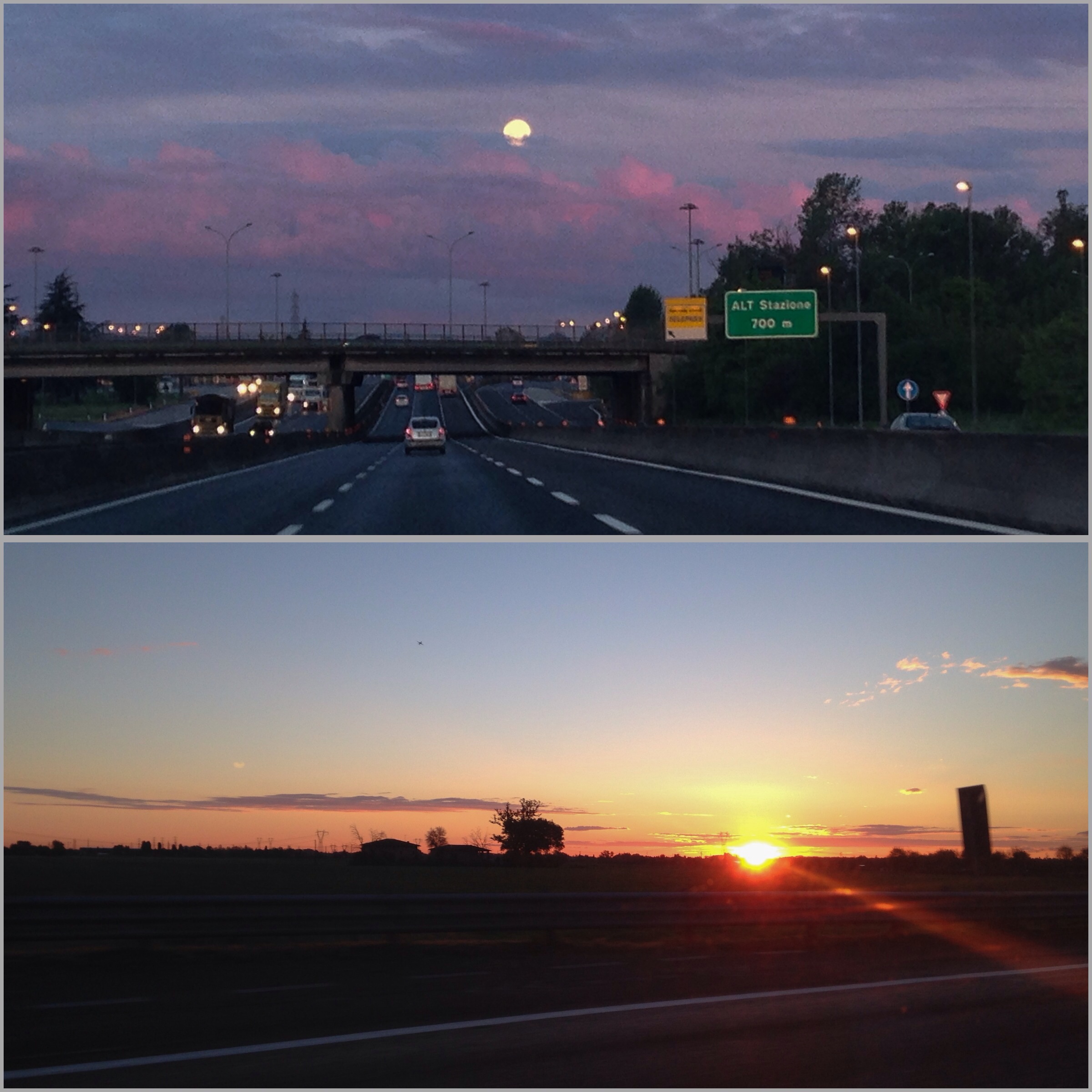 Sunset of the night - the birth of the day