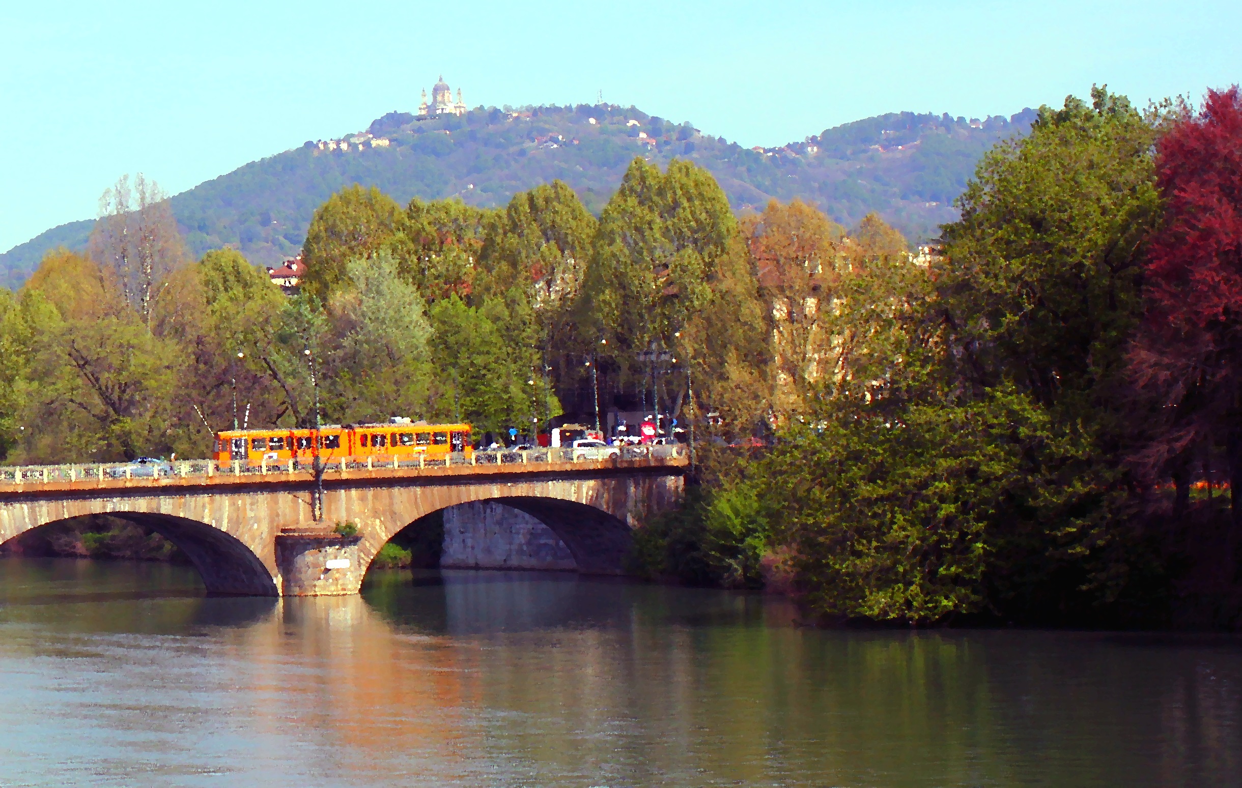 River Po and the hills