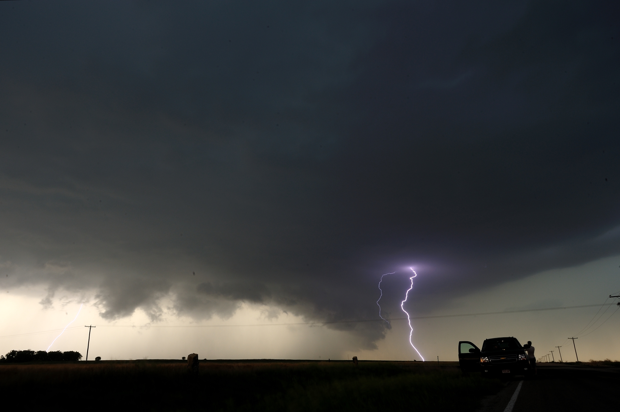 Fulmini sotto supercella - Kansas fine maggio 2012