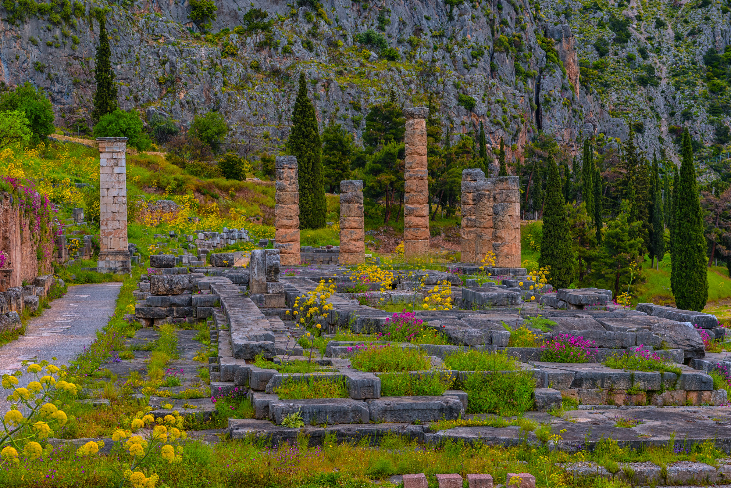 Central Greece - Delphi - Apollon Temple Ruins