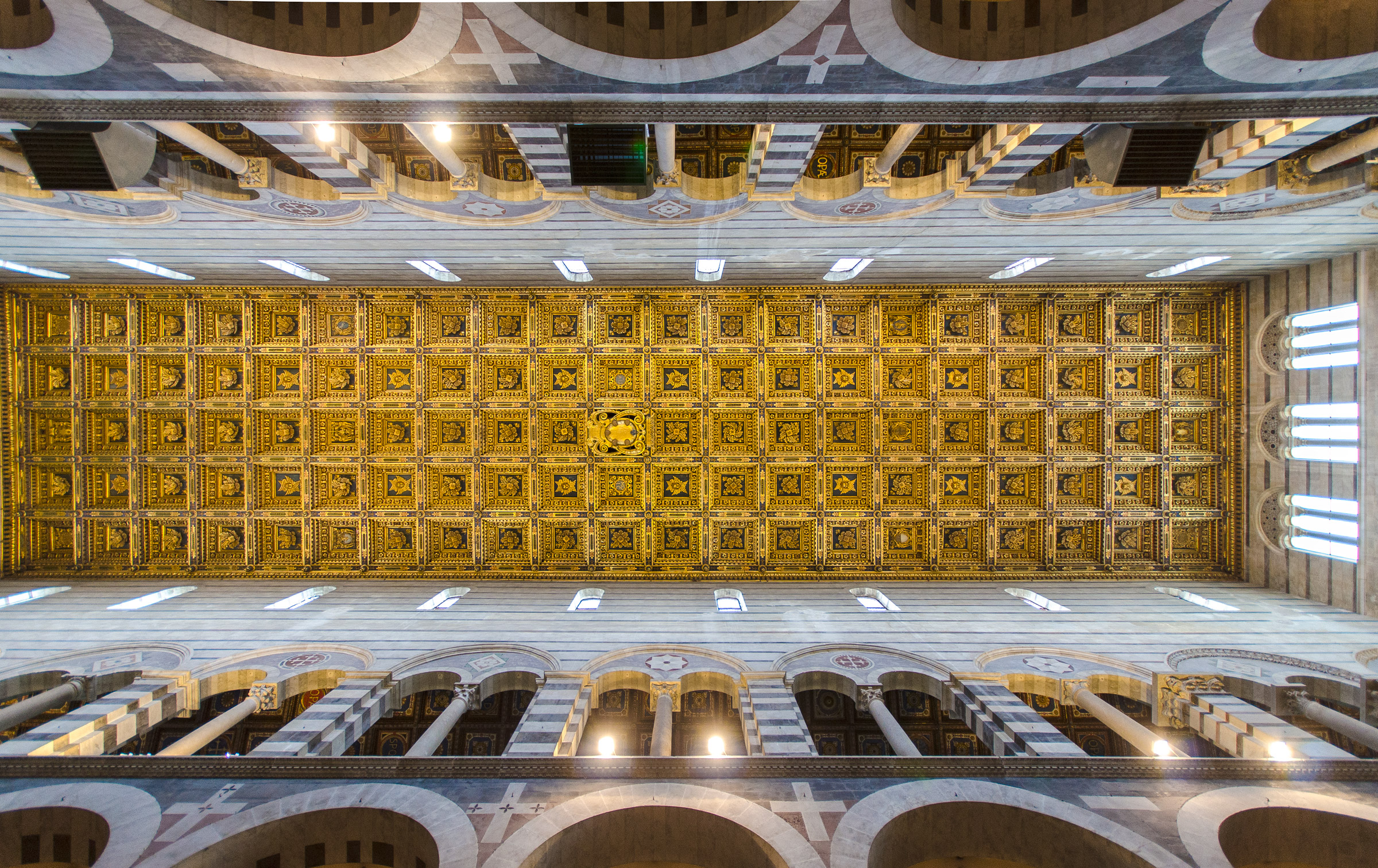 Cathedral ceiling in the Square of Miracles, Pisa.