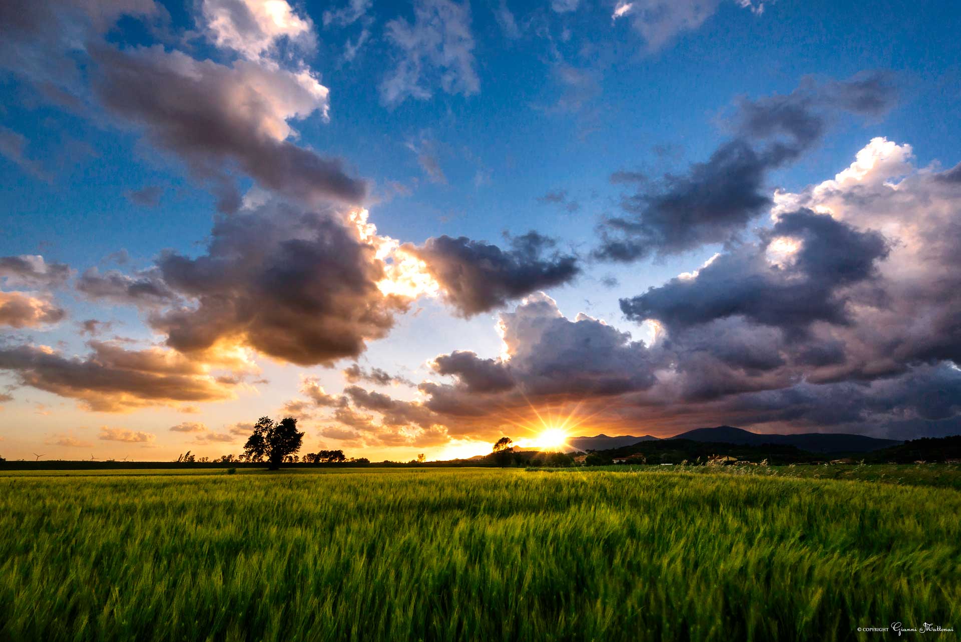 tramonto, dietro casa..