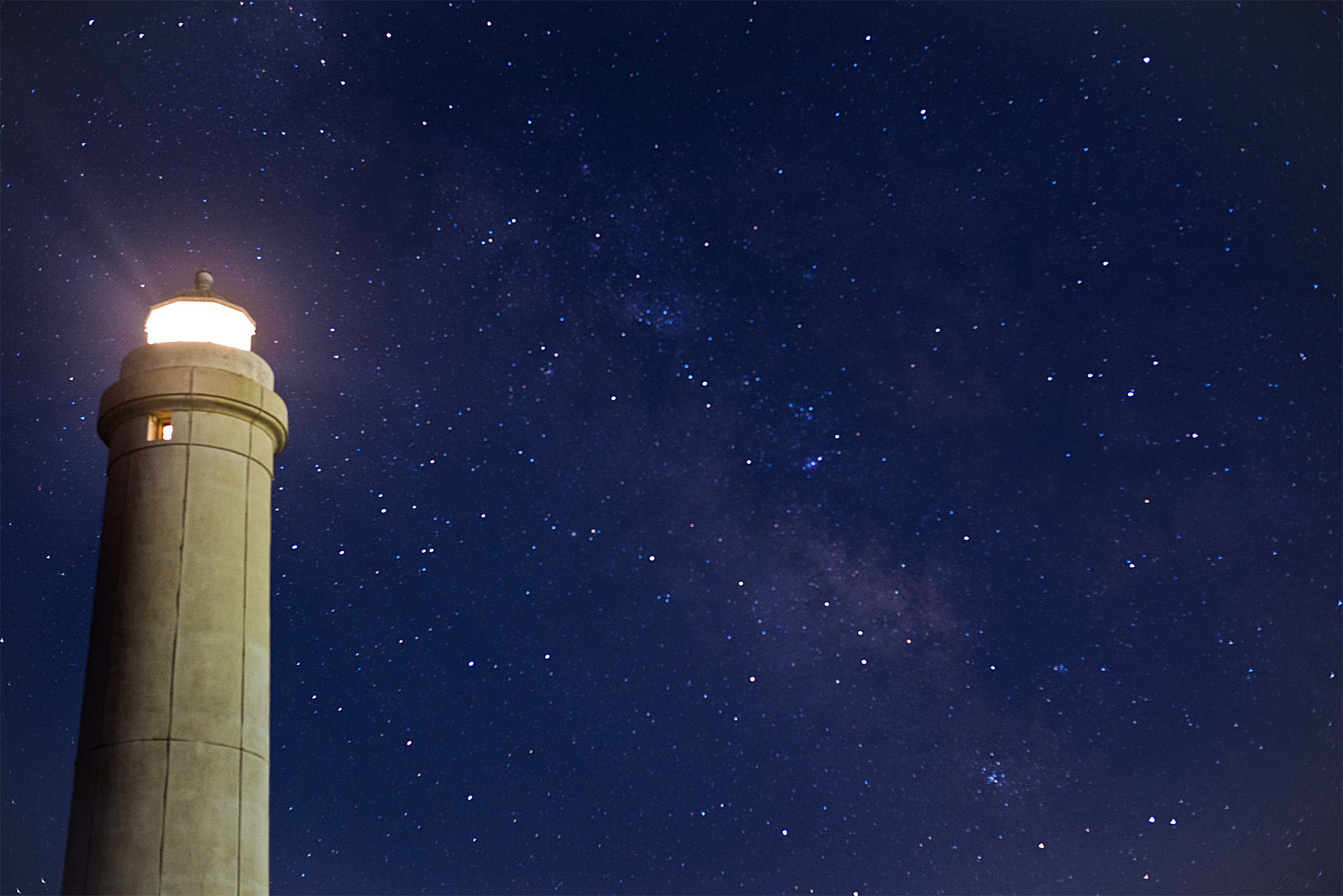 The lighthouse, the stars. Astrophotography