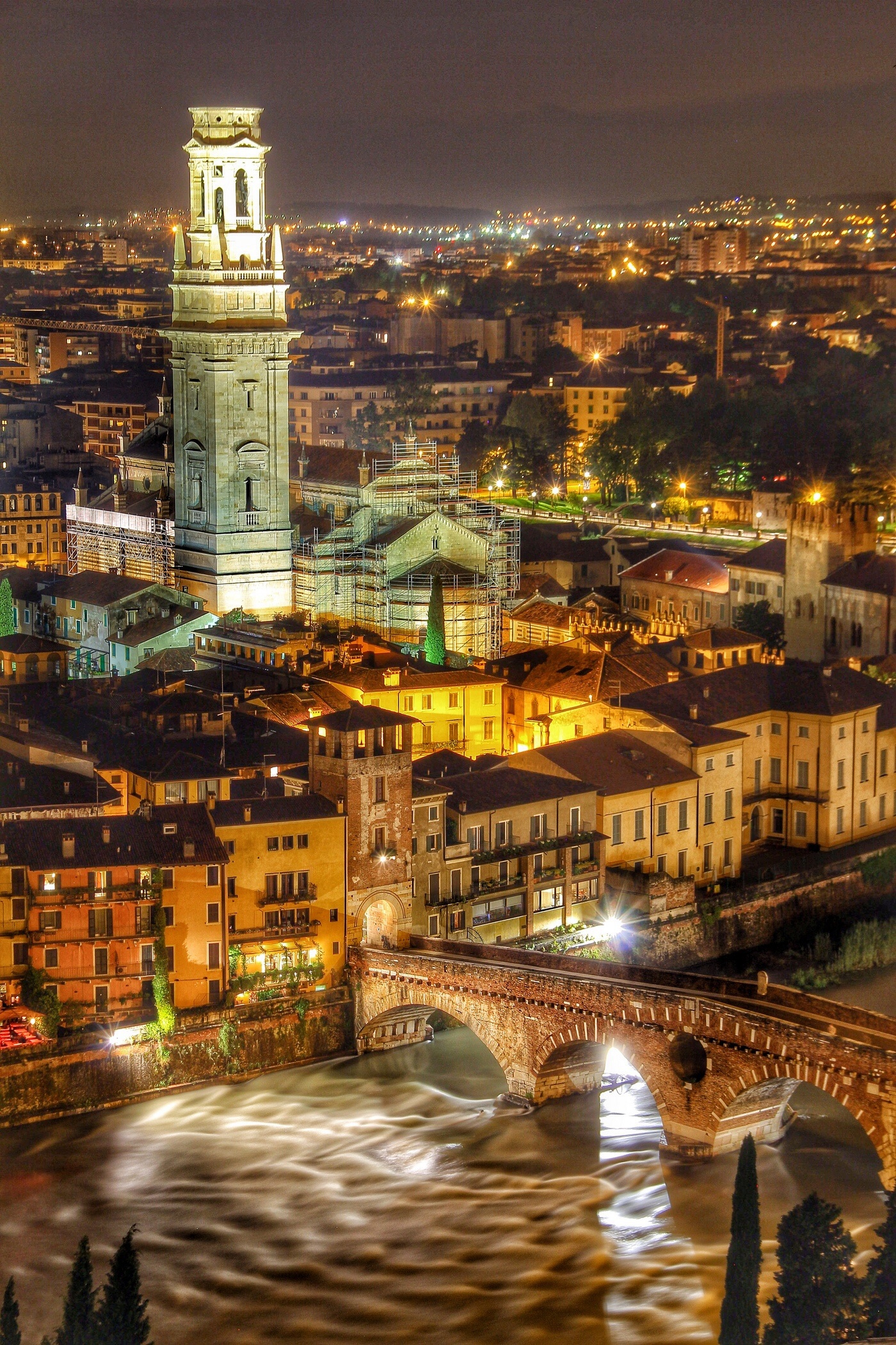 Verona at night