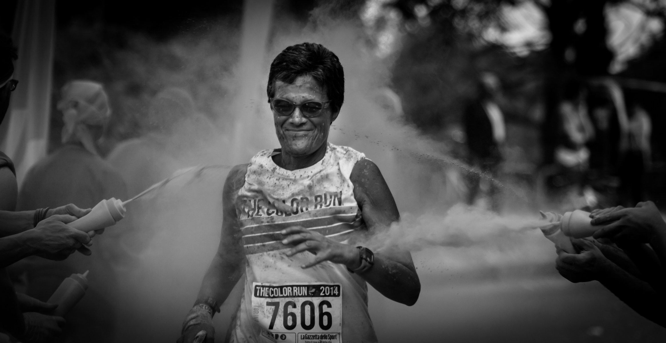 color run in B & W