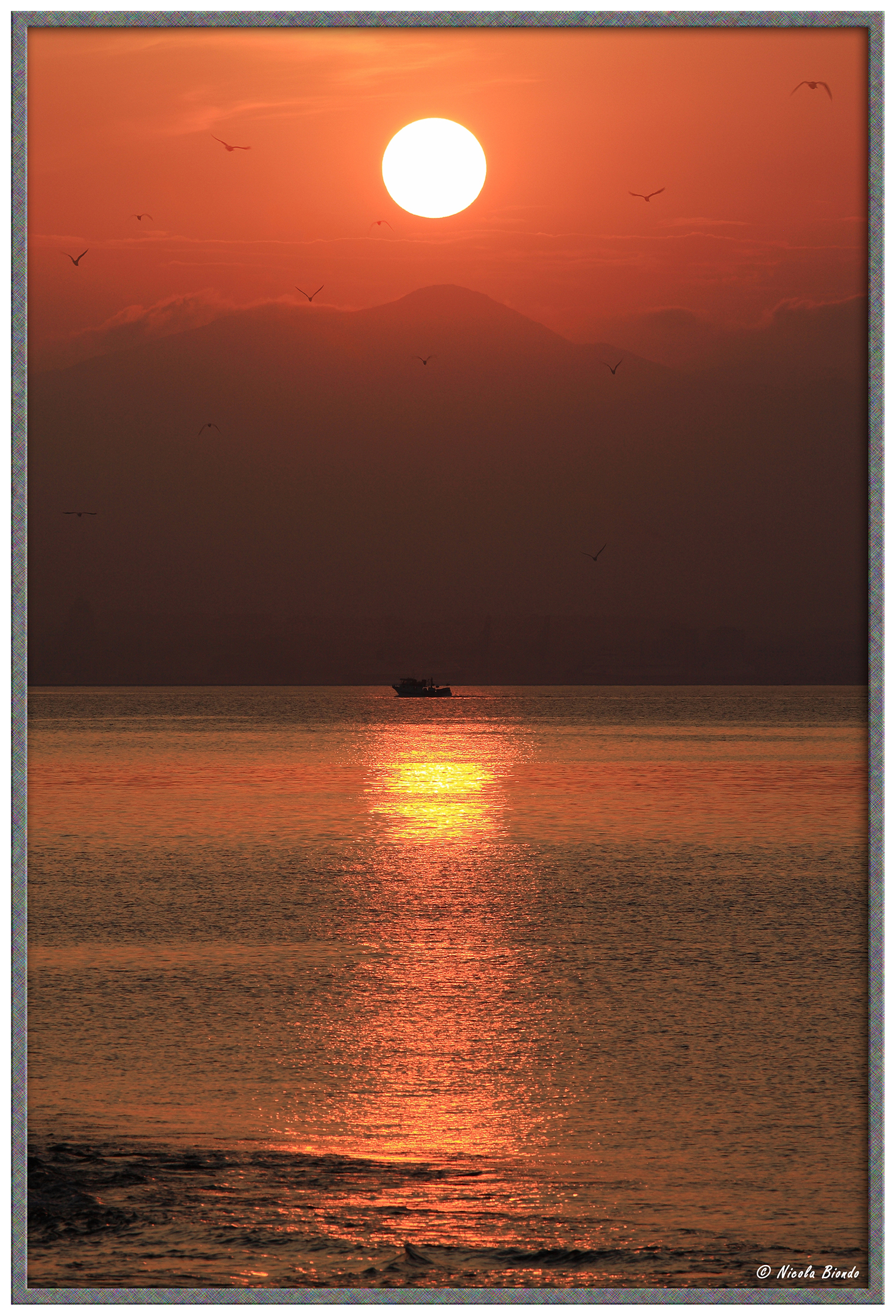 Tramonto ad Aspra sul litorale palermitano